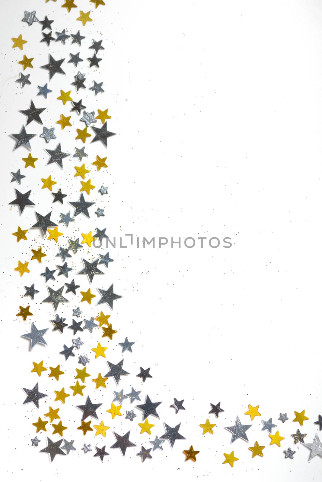 Abstract winter frame with stars