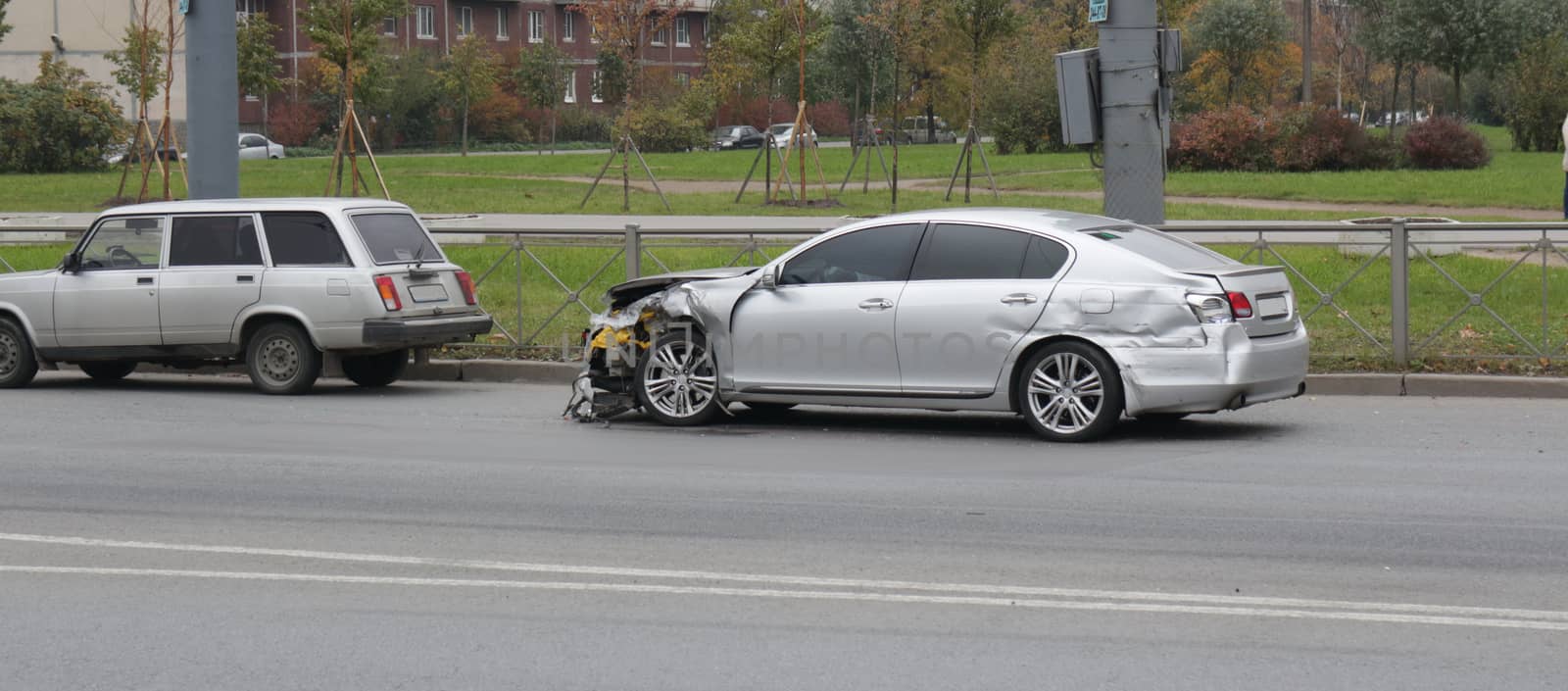 November 28, 2016 St. Petersburg, Russia, accident Lexus crash while overtaking