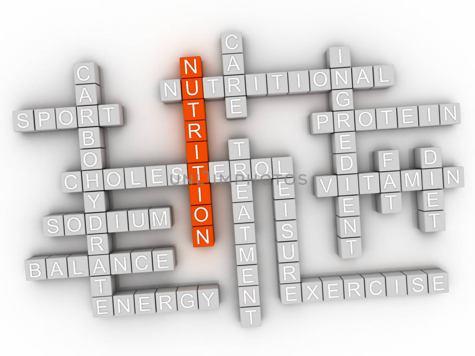 3d Nutrition imagen. Health concept.