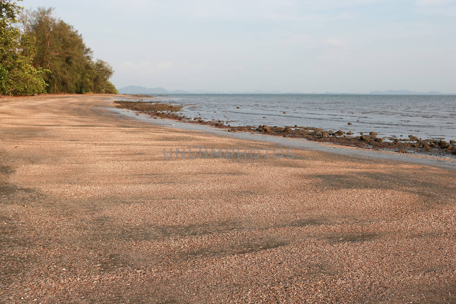 Sand on the Beach of Koh Sukorn in Palian of Trang, Thailand by ngarare