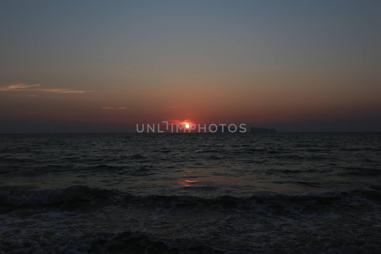 sunset and beach at Koh Sukorn Island in Palian of Trang - Thail by ngarare