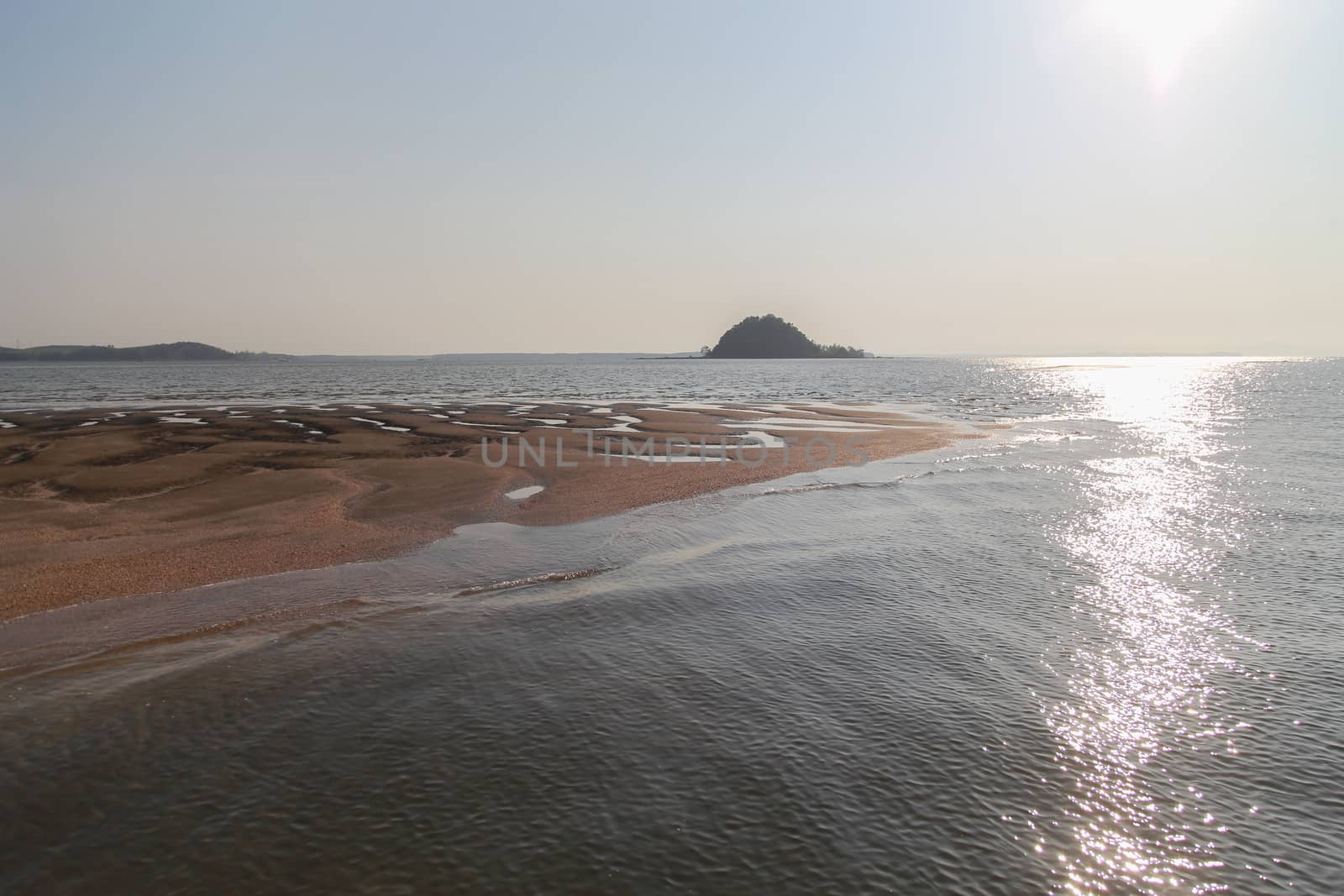 Beach in Sea when water down at Koh Sukorn in Palian of Trang - Thailand