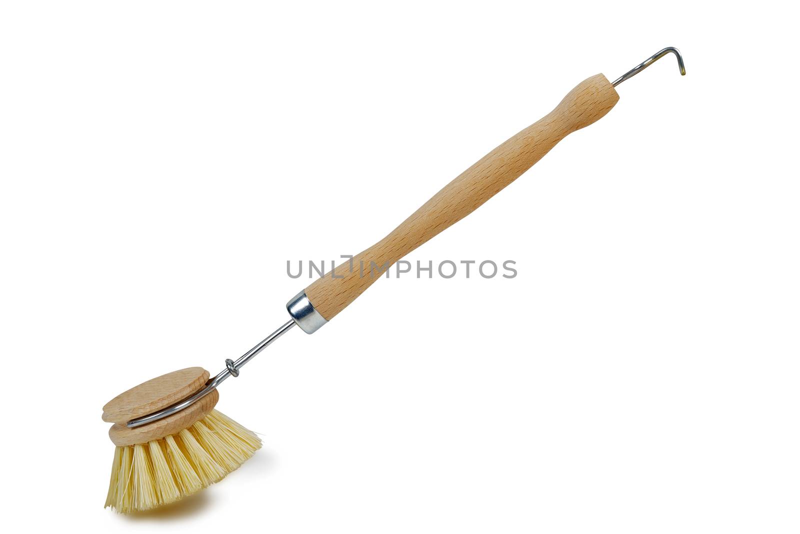 round kitchen brush isolated on white background, studio shot