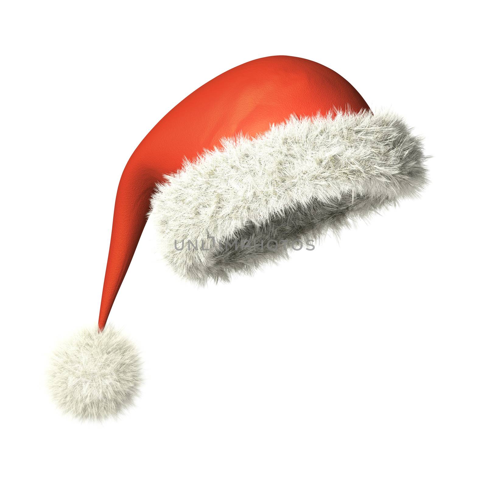 3d rendering of a red Santa Claus hat