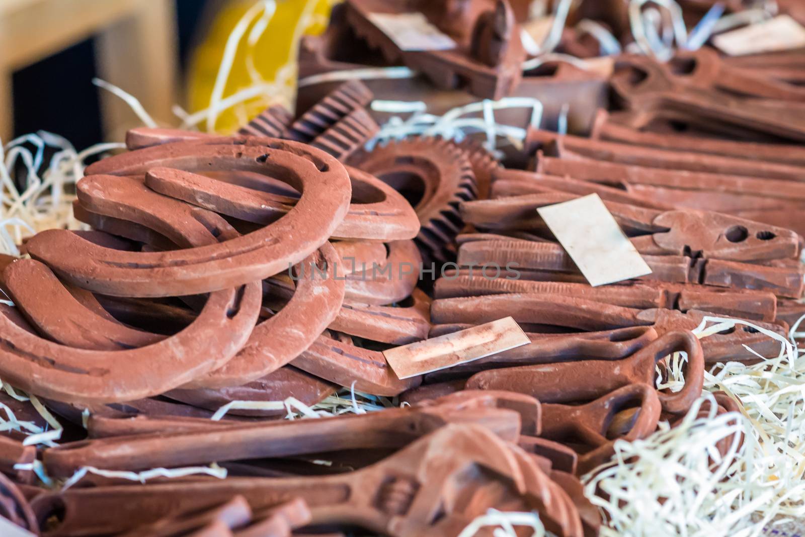 chocolate in the form of a horseshoe on the counter