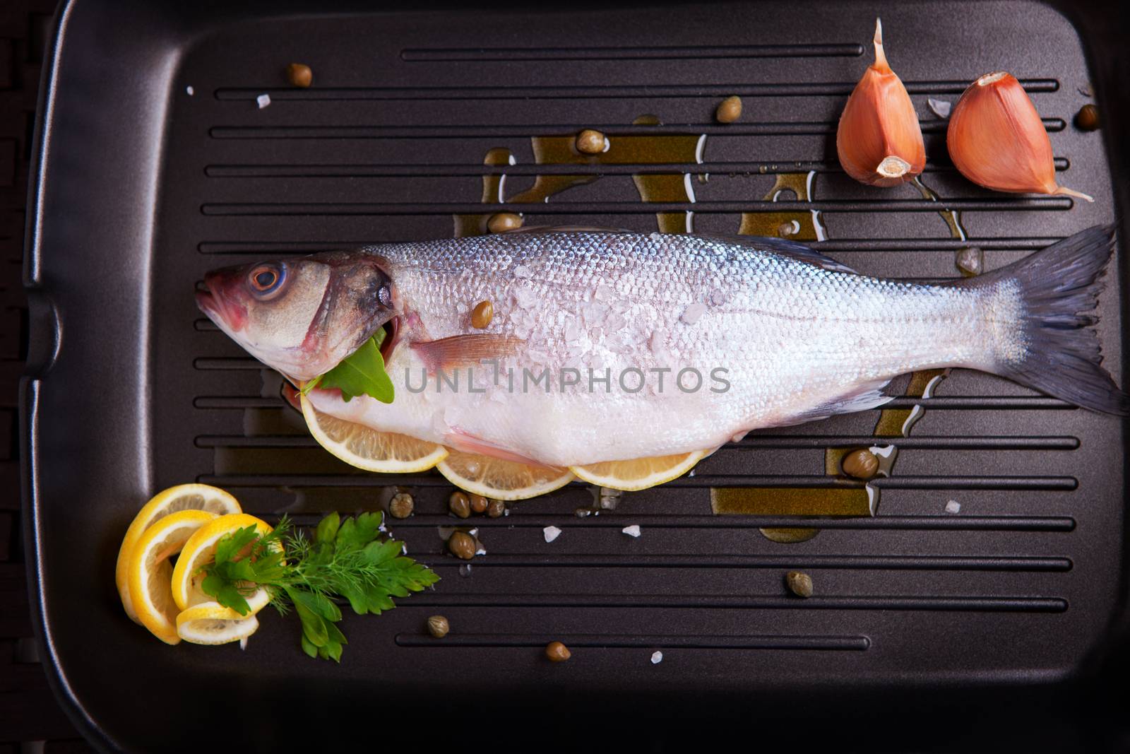 Sea bass with parsley by supercat67