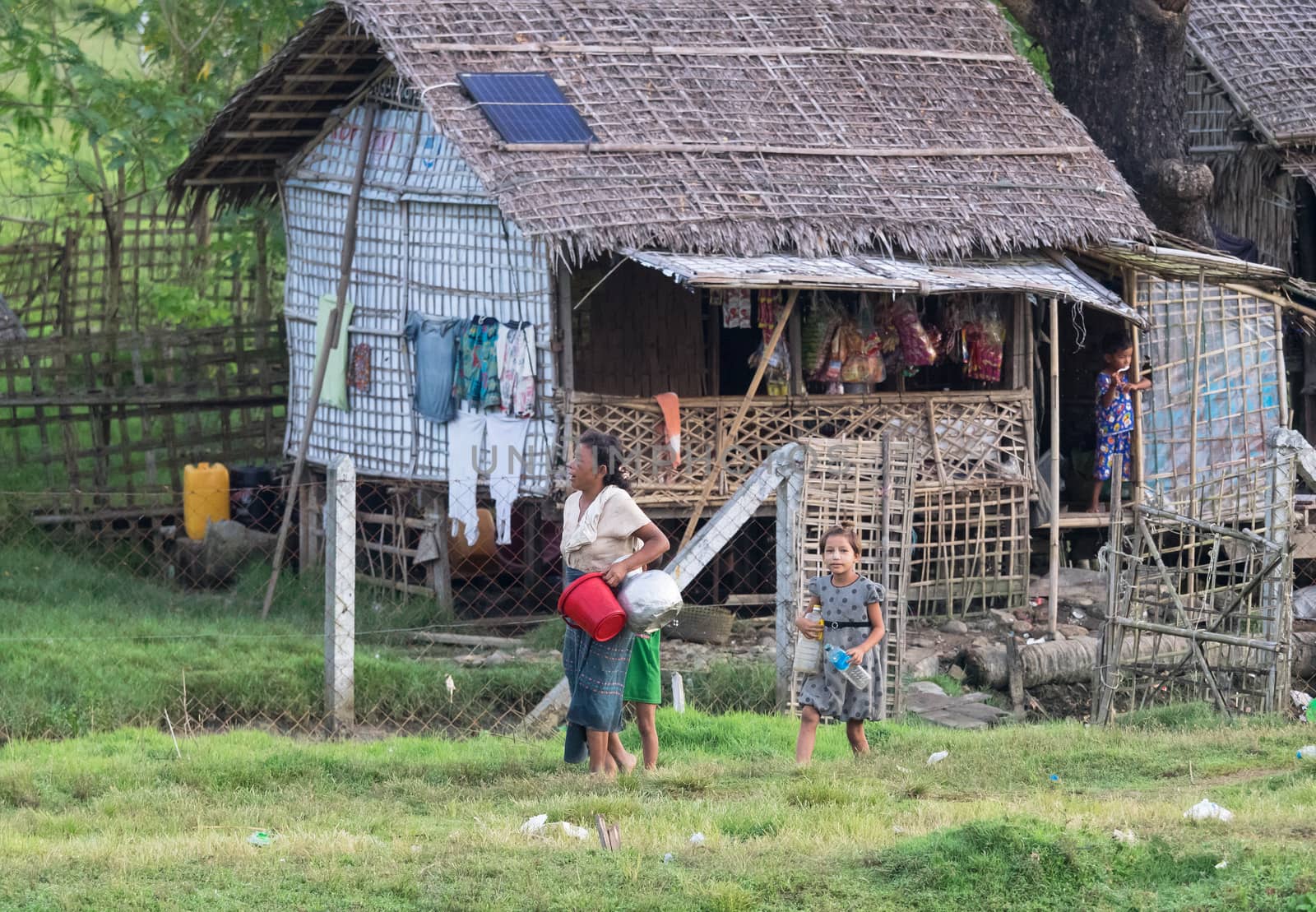 Traditional housing in the Rakhine State, environment by epixx