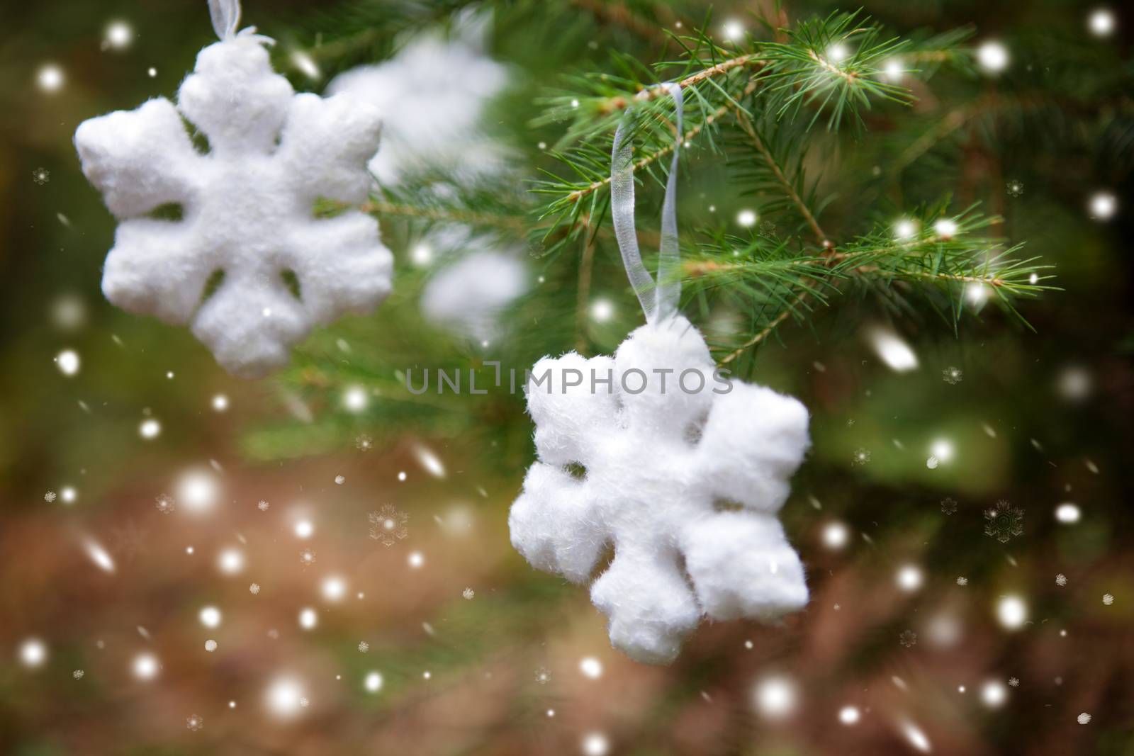 Snowflake on a Christmas tree by supercat67