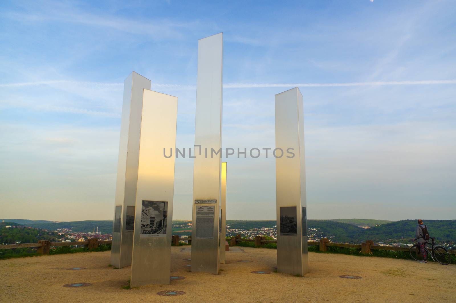 PFORZHEIM, GERMANY - April 29. 2015: Memorial of Bombing City on the Wallberg Rubble Hill. by evolutionnow