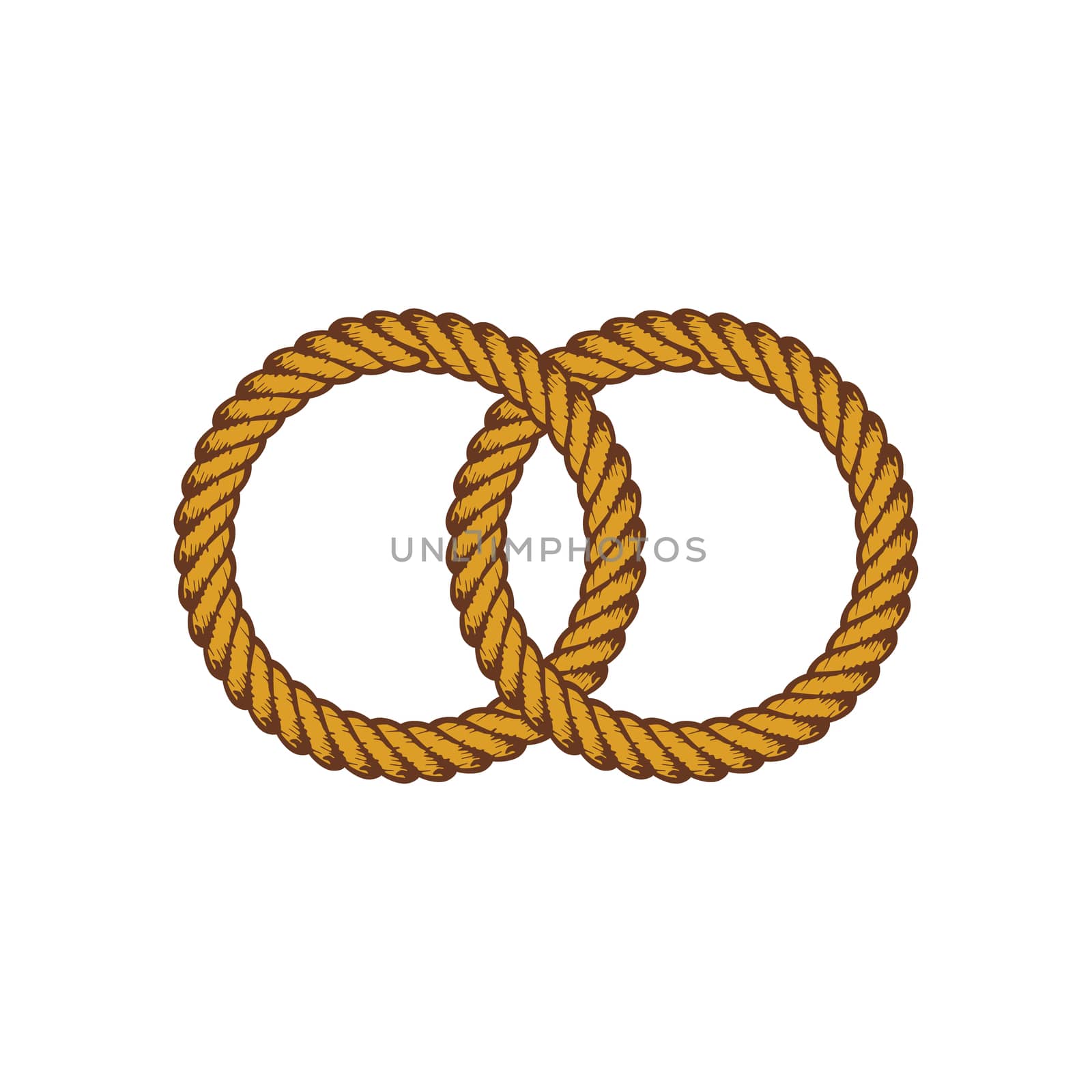 vintage brown rope theme vector art illustration