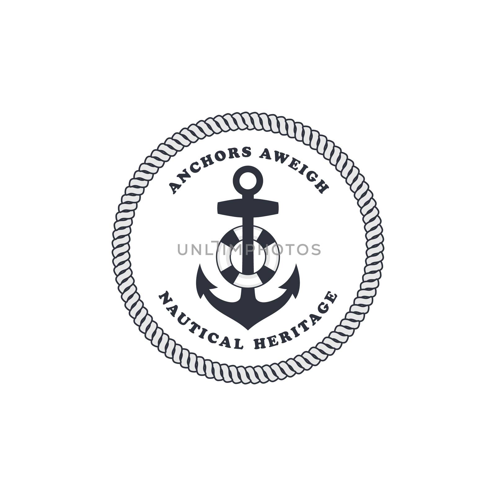 sailor anchor ocean nautical theme vector art illustration