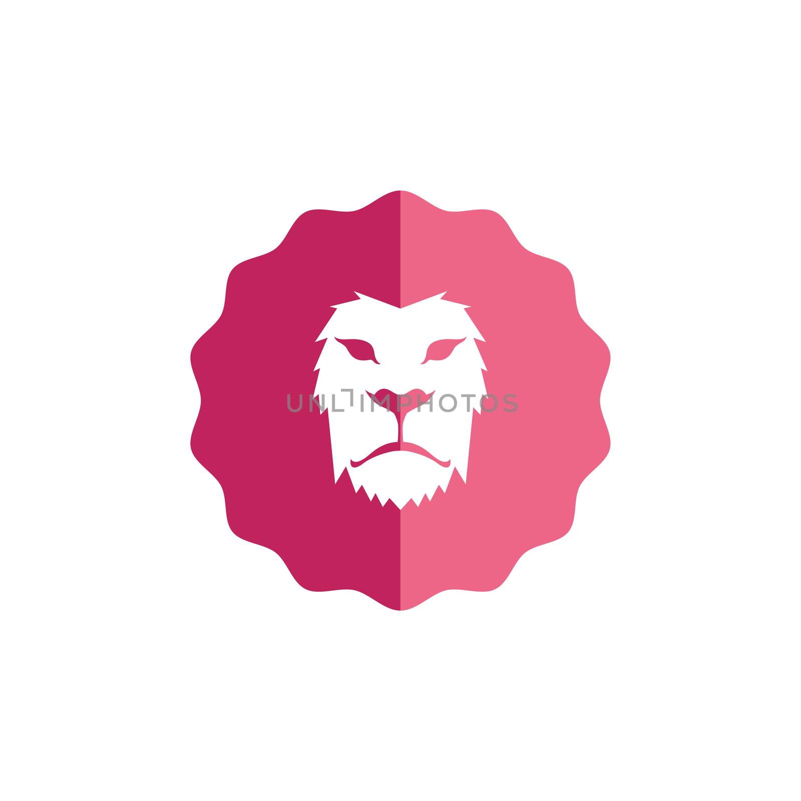 lion head logo theme template vector art illustration