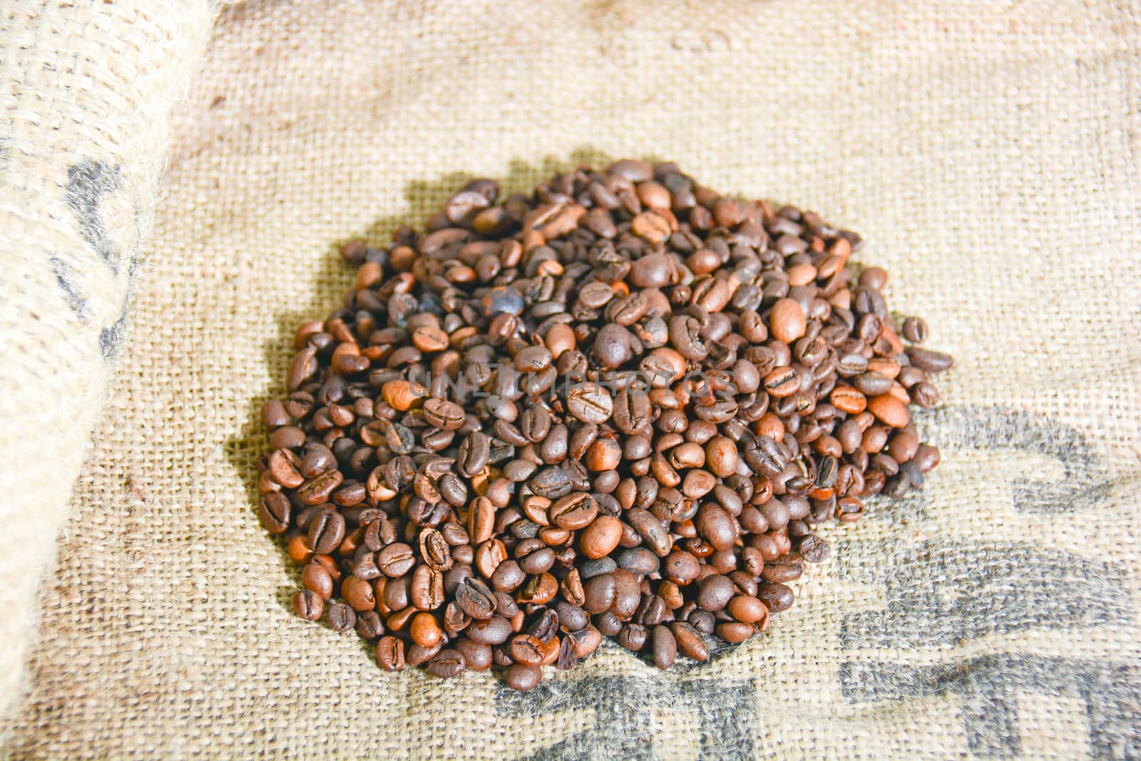 Italian coffee beans straight from the bag