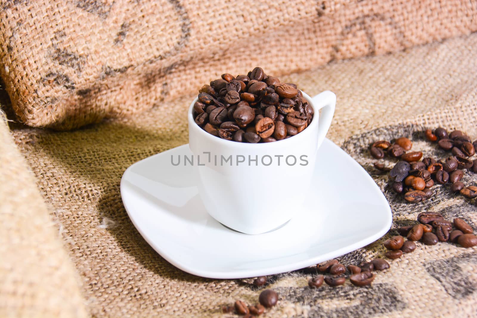 original Italian coffee beans just picked from bag