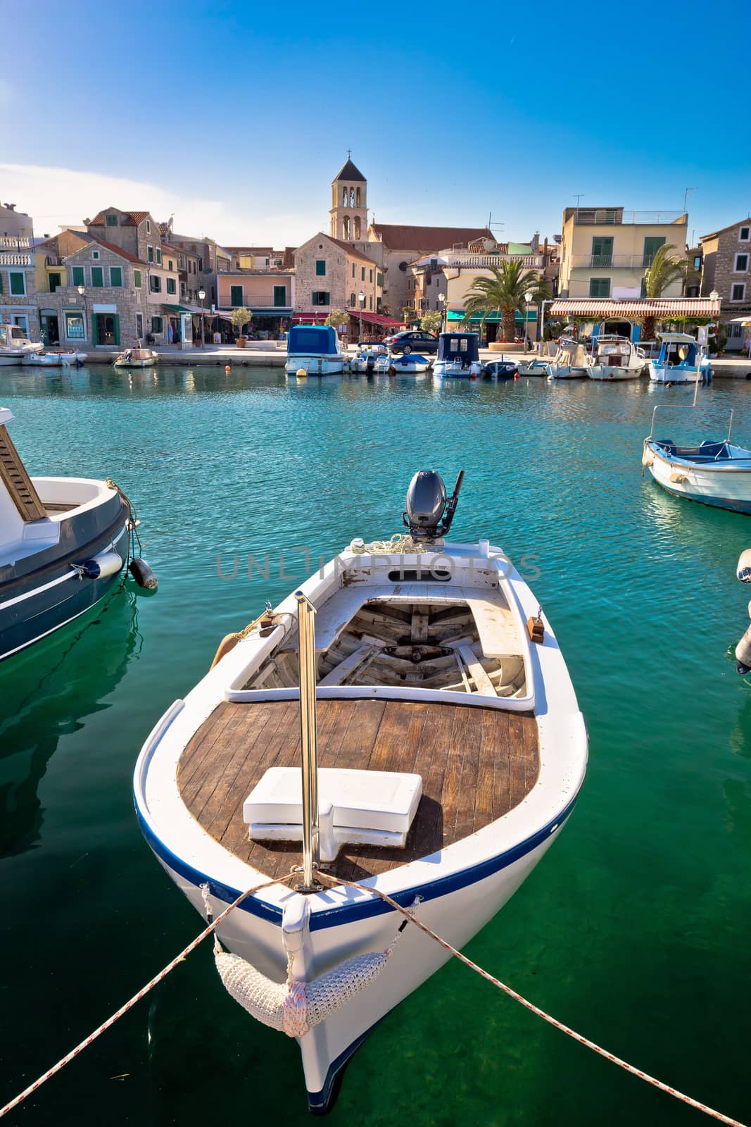 Town of Vodice tourist waterfront view, Dalmatia, Croatia by xbrchx