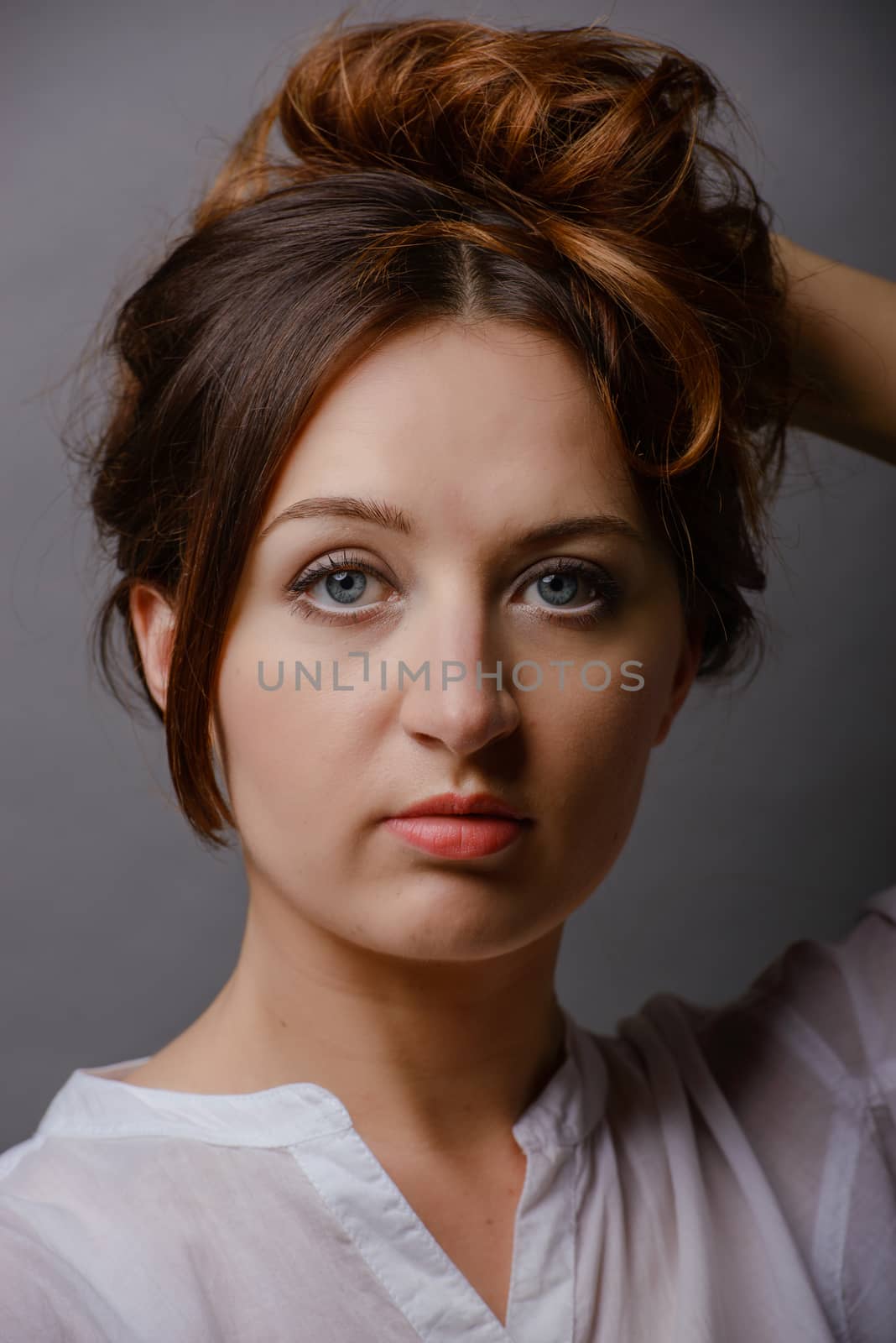 young woman portrait in studio by Brejeq