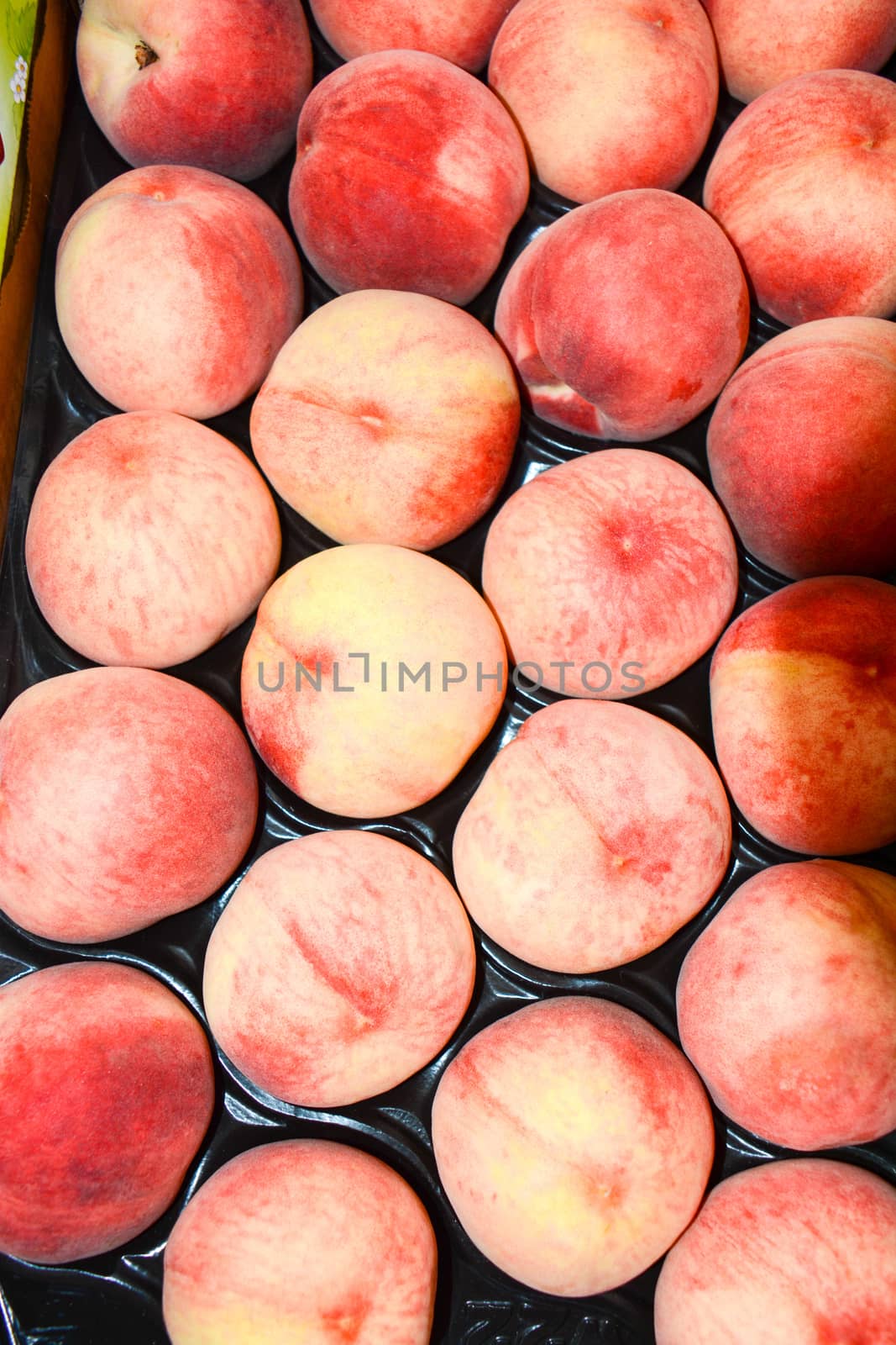 freshly fruits as background peaches