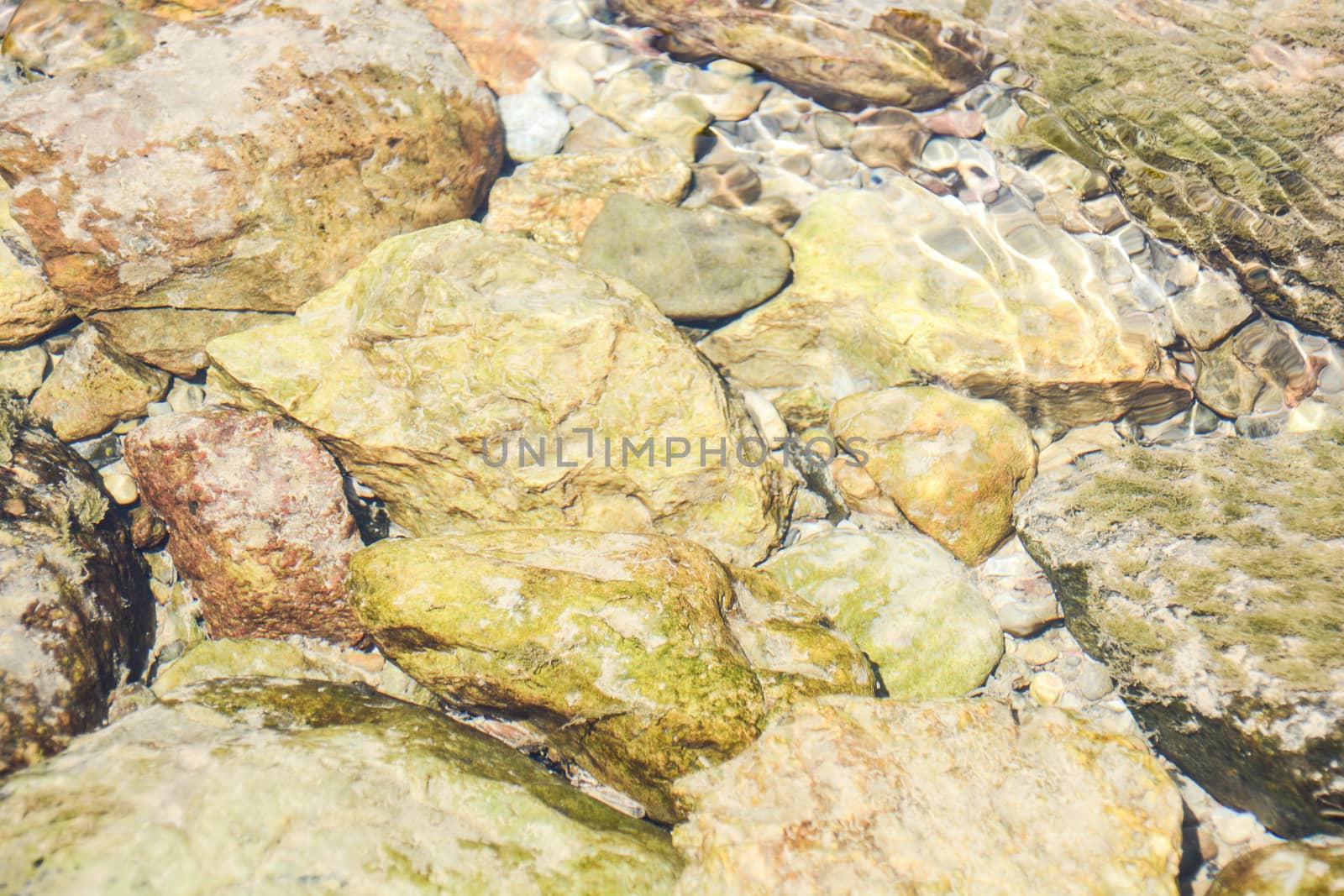 river and stones as nature background