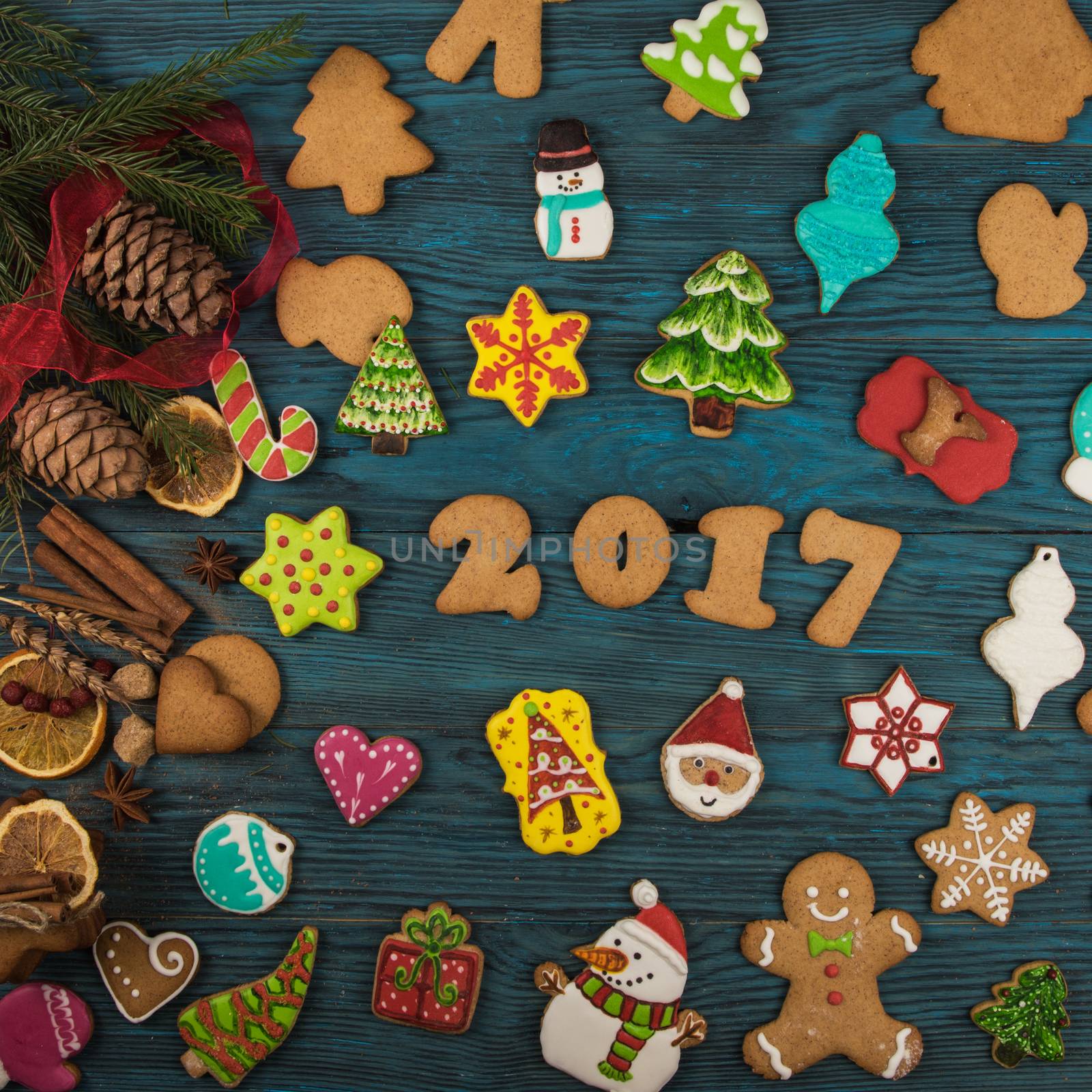Gingerbreads for new 2017 years by rusak