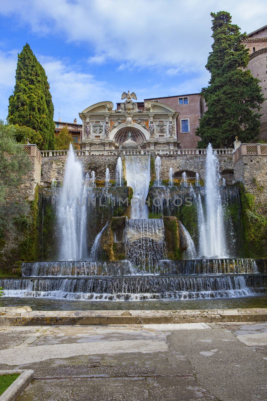 fountain of villa este tivoli important world heritage site and  by khunaspix