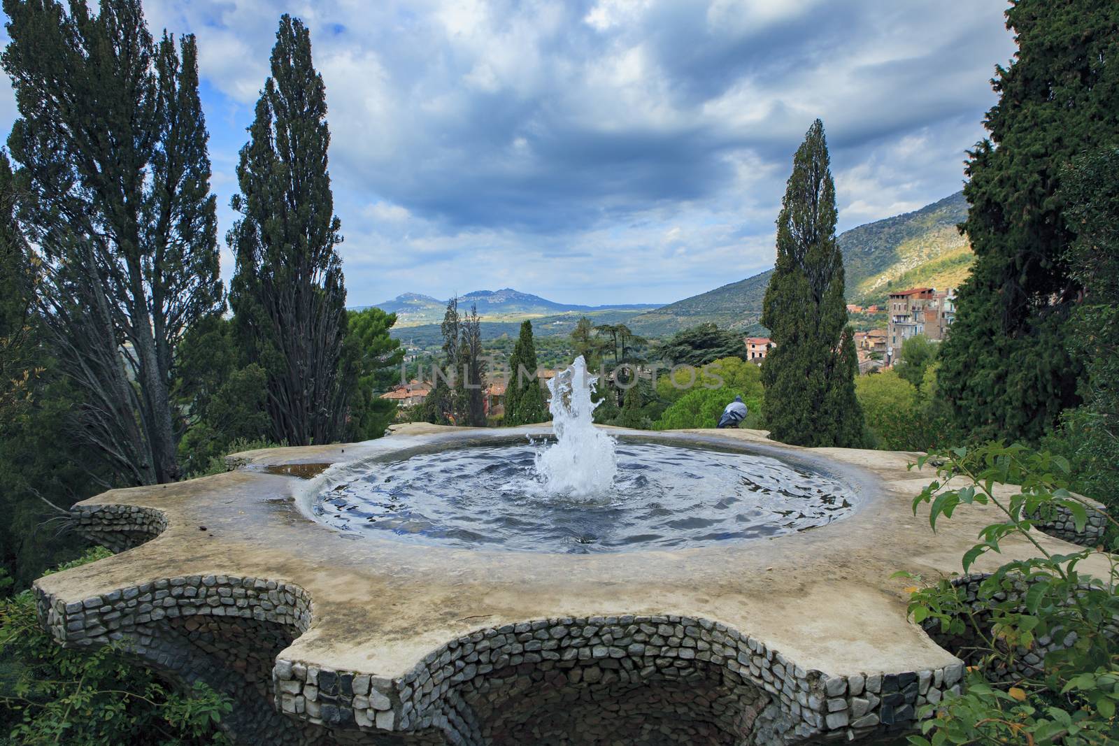 fountain of Villa EsteTivoli important world heritage site and important traveling destination in central of italy