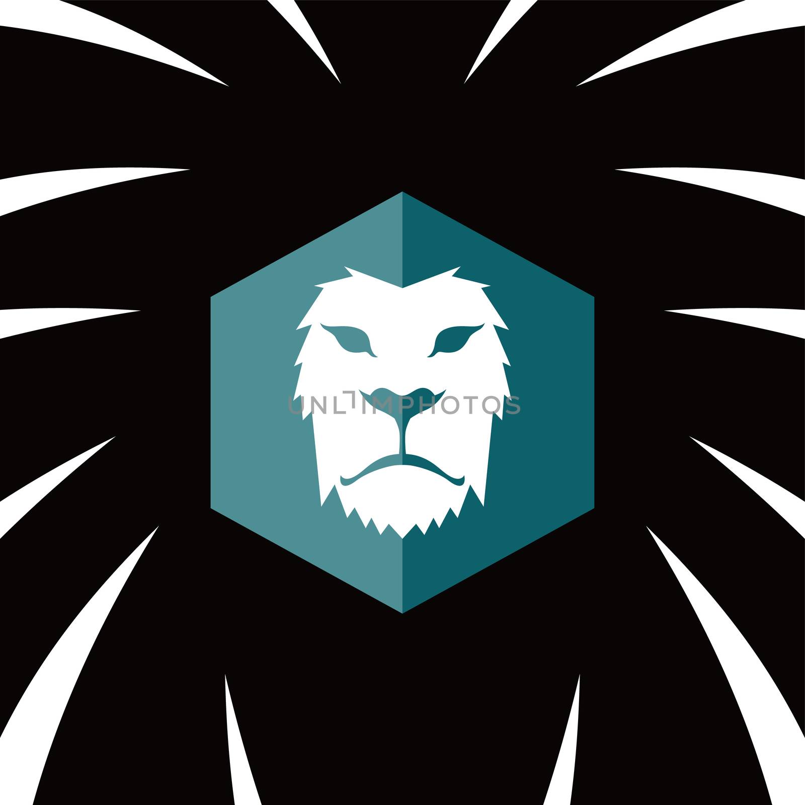 lion head logo theme template vector art illustration