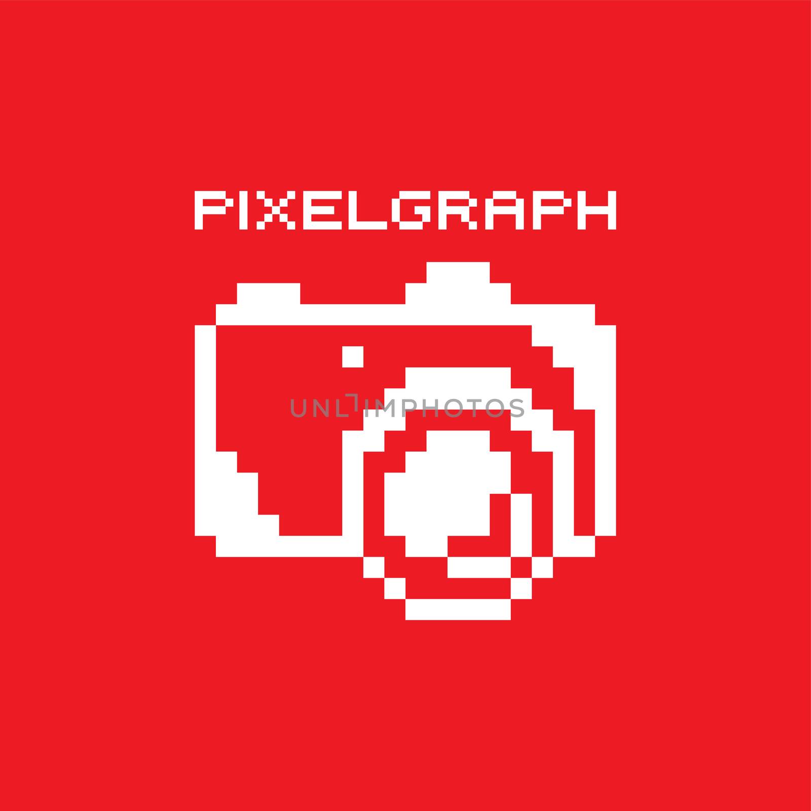 pixel photography theme logotype vector art illustration