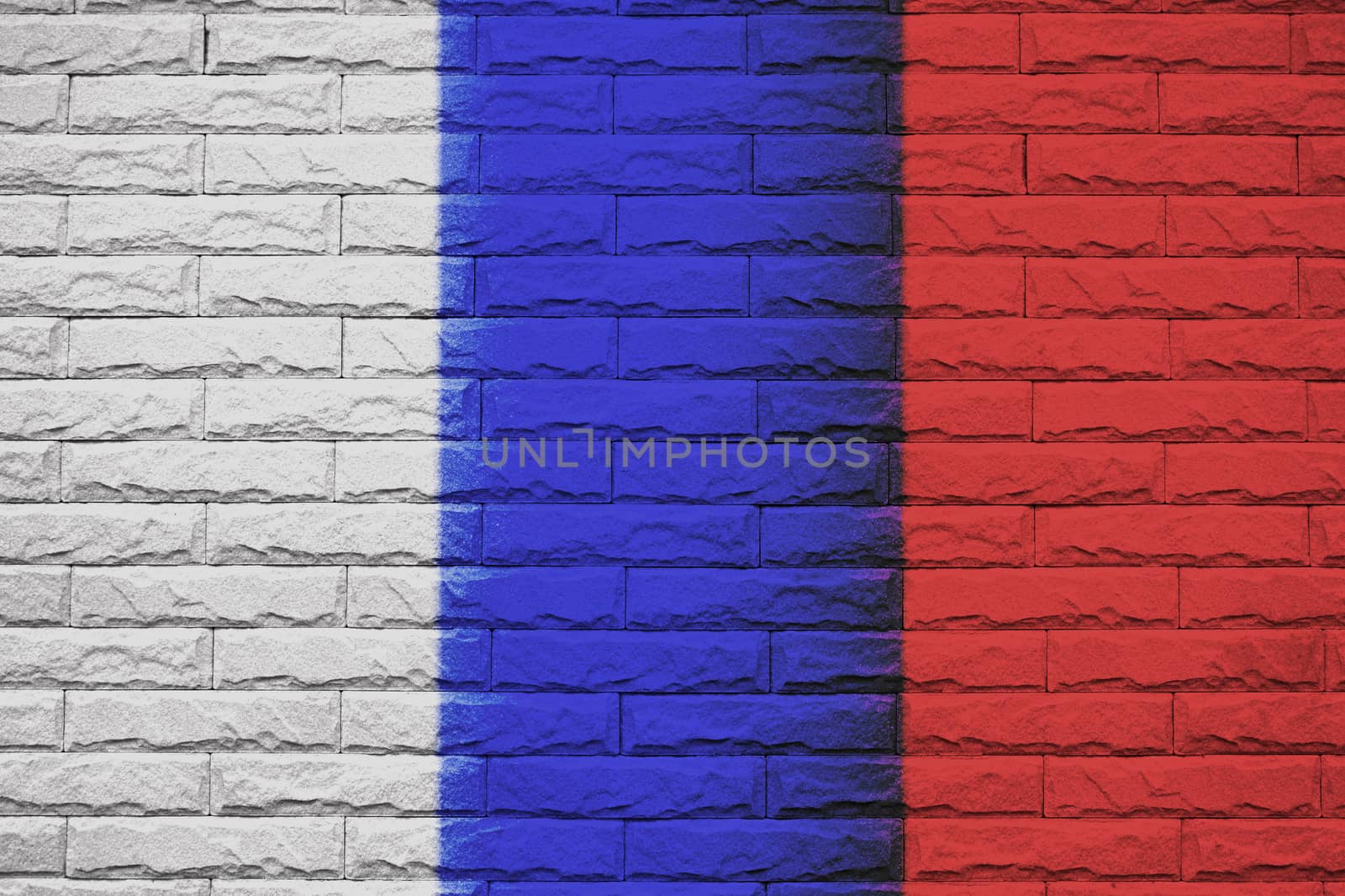 Russia brick wall background, National flag by worrayuth