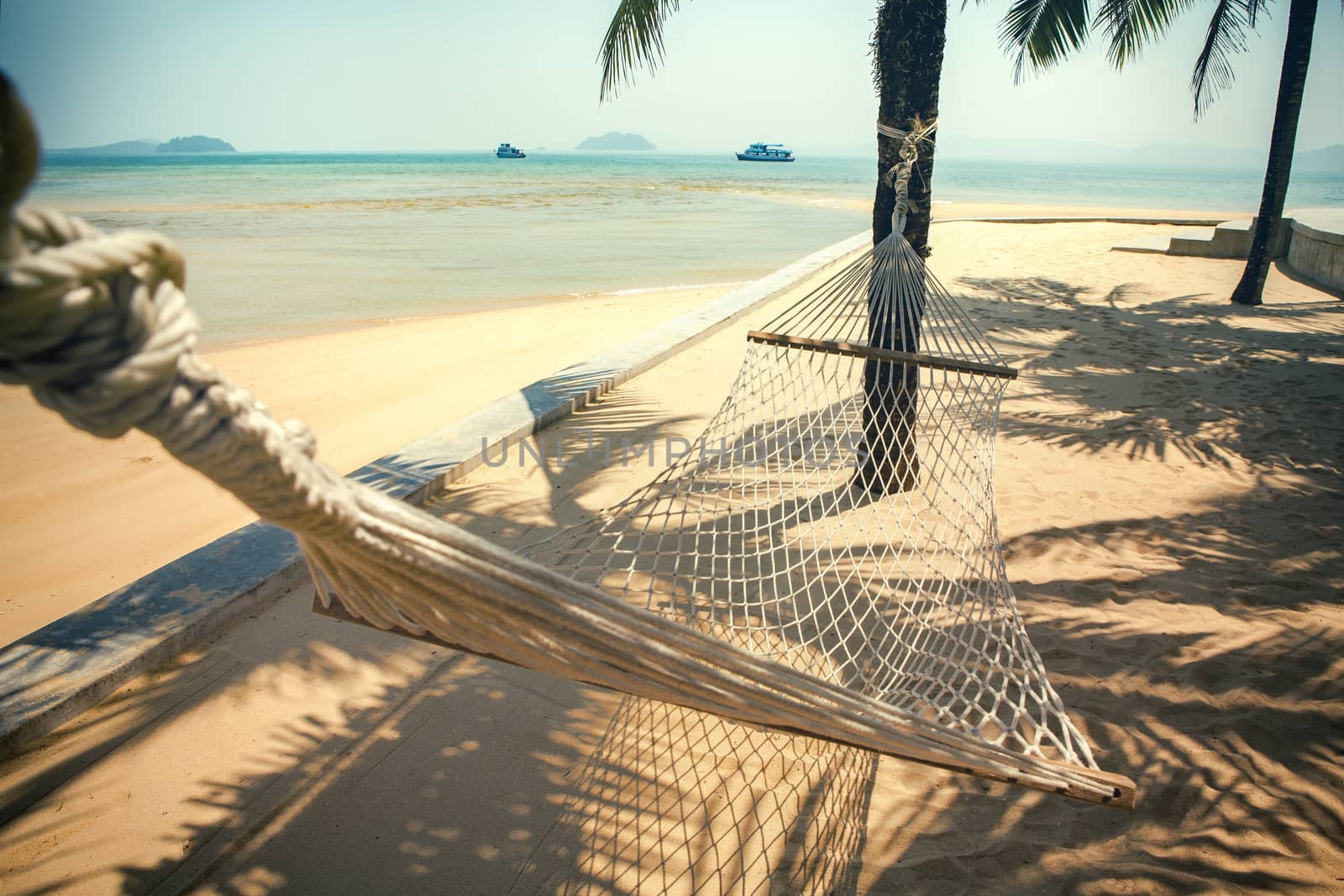 cradle on sea beach use for summer vacation and relaxation holiday destination