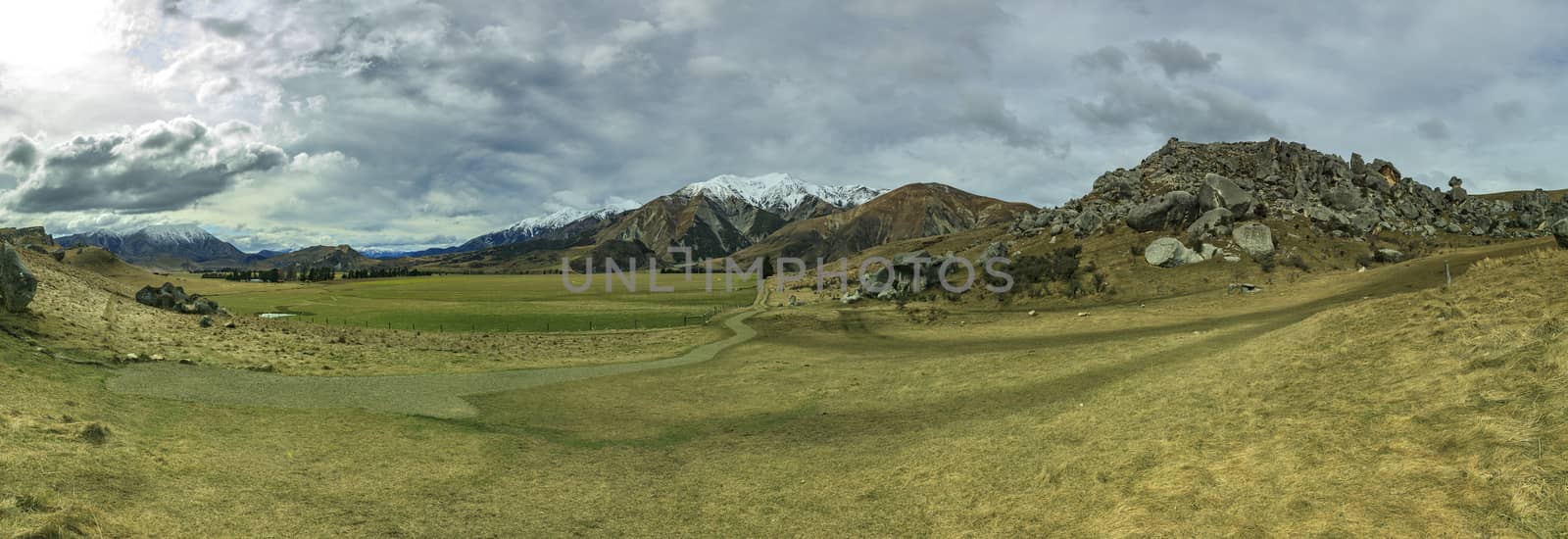 wide angle panorama landscape of castle hill mountain and land s by khunaspix