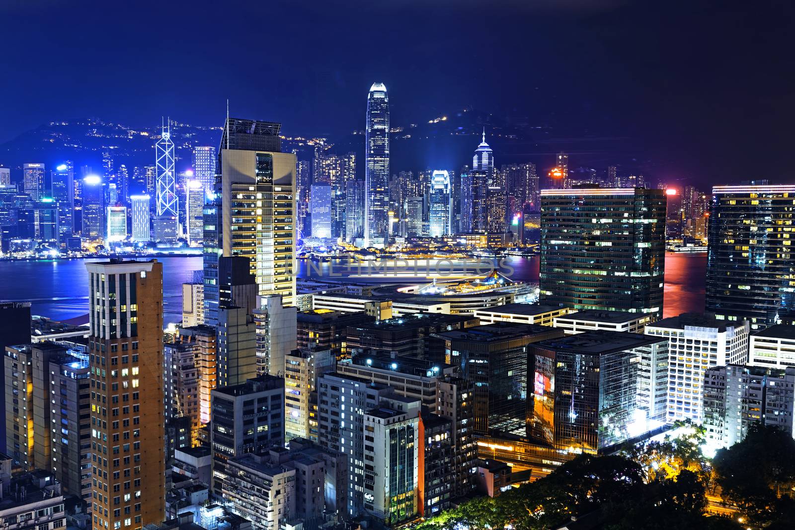 Hong Kong City skylines at Night