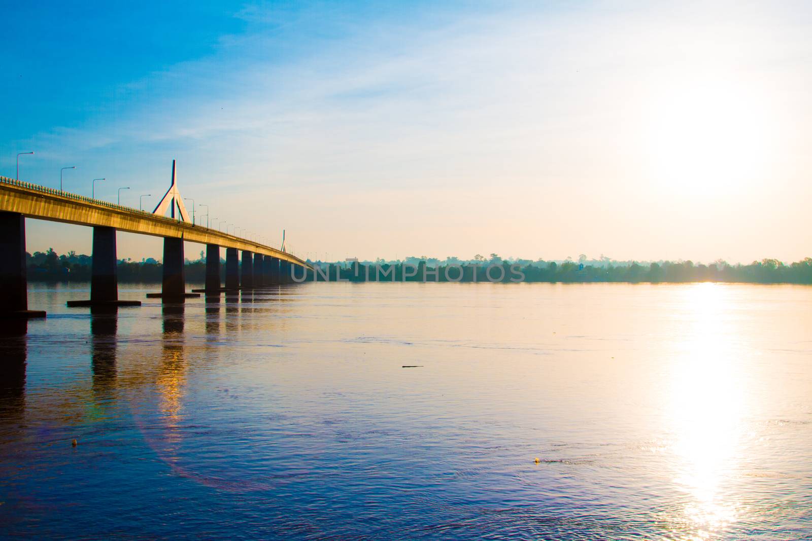 Friendship Bridge Thailand - Laos Mukdahan ,Sun rise by N_u_T