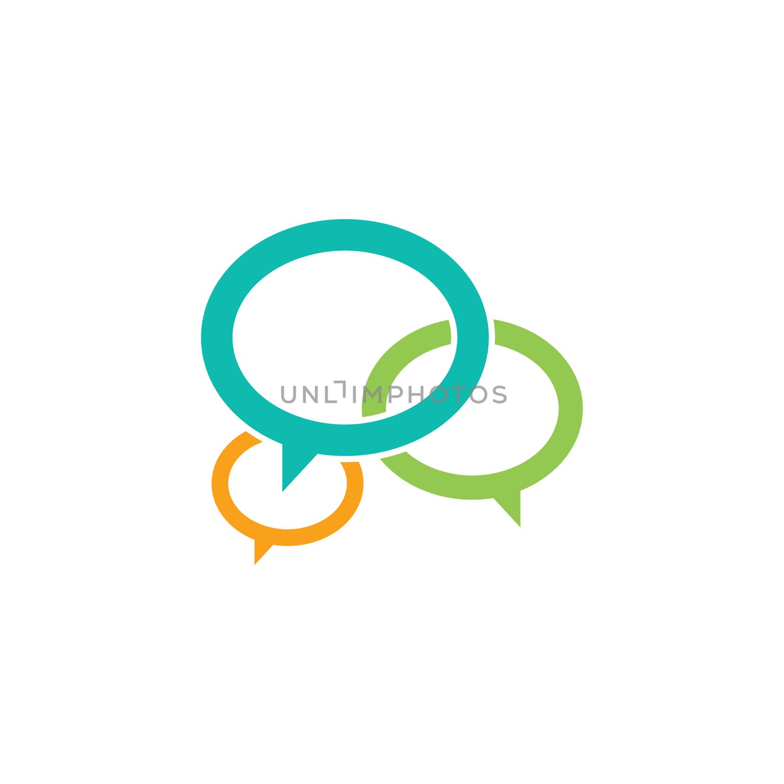 network multi chat logotype by vector1st