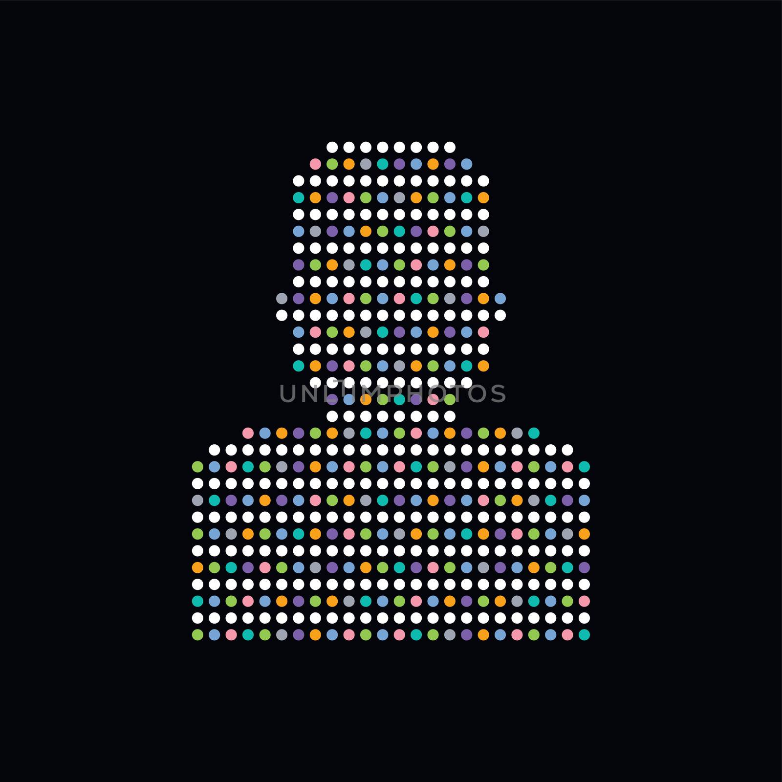 man avatar portrait logotype by vector1st