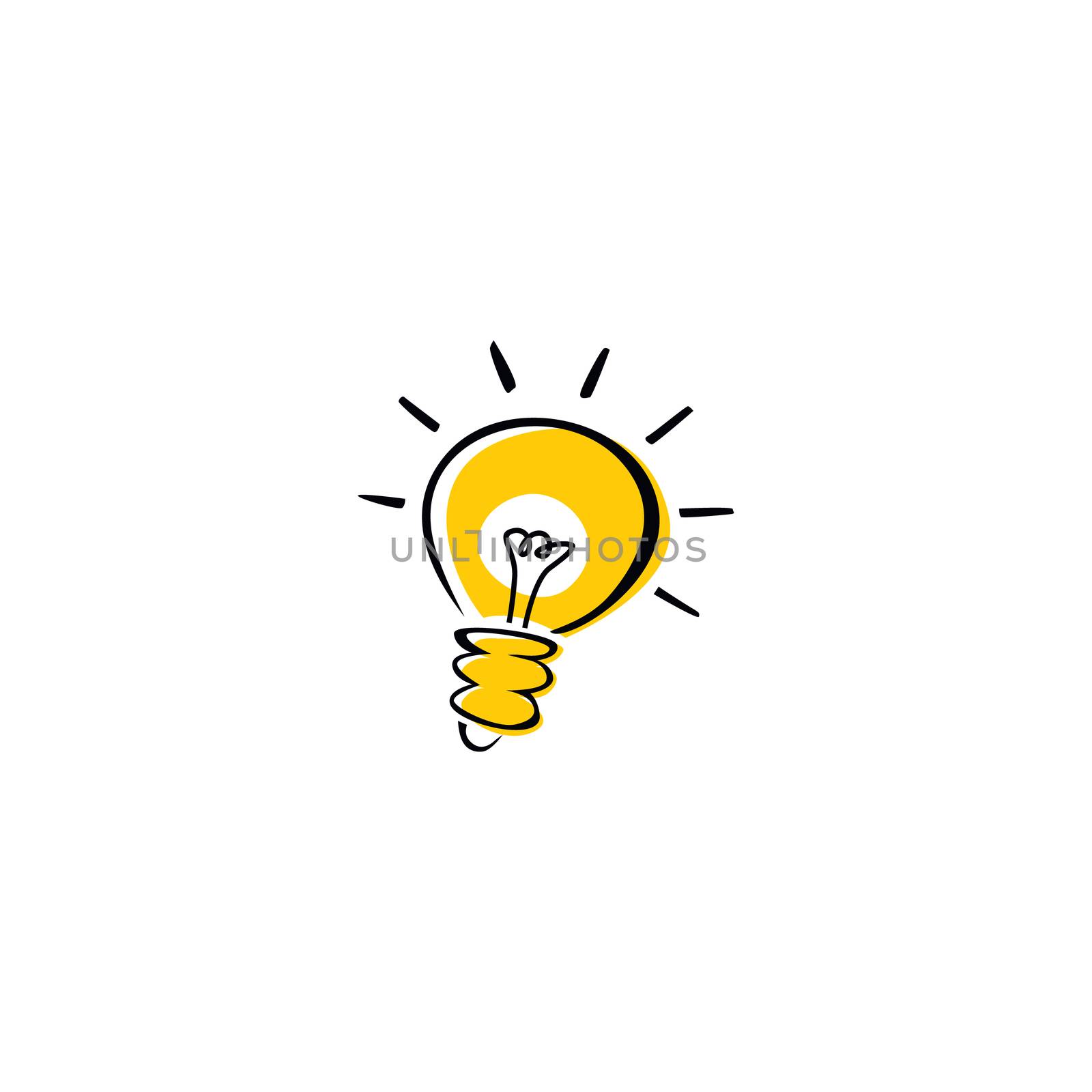 light bulb idea logotype by vector1st