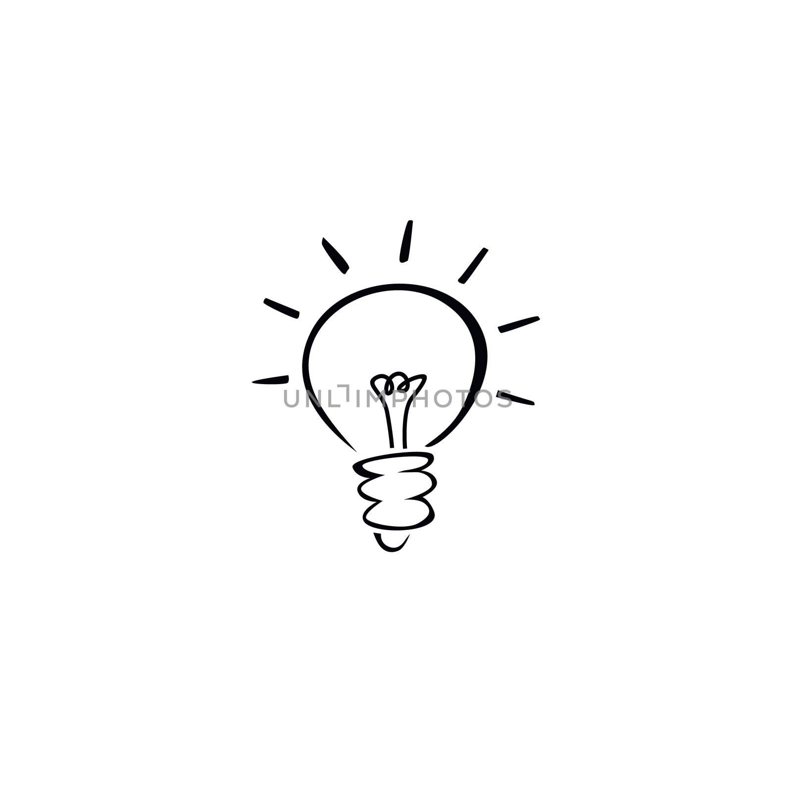 light bulb idea logotype vector art illustration
