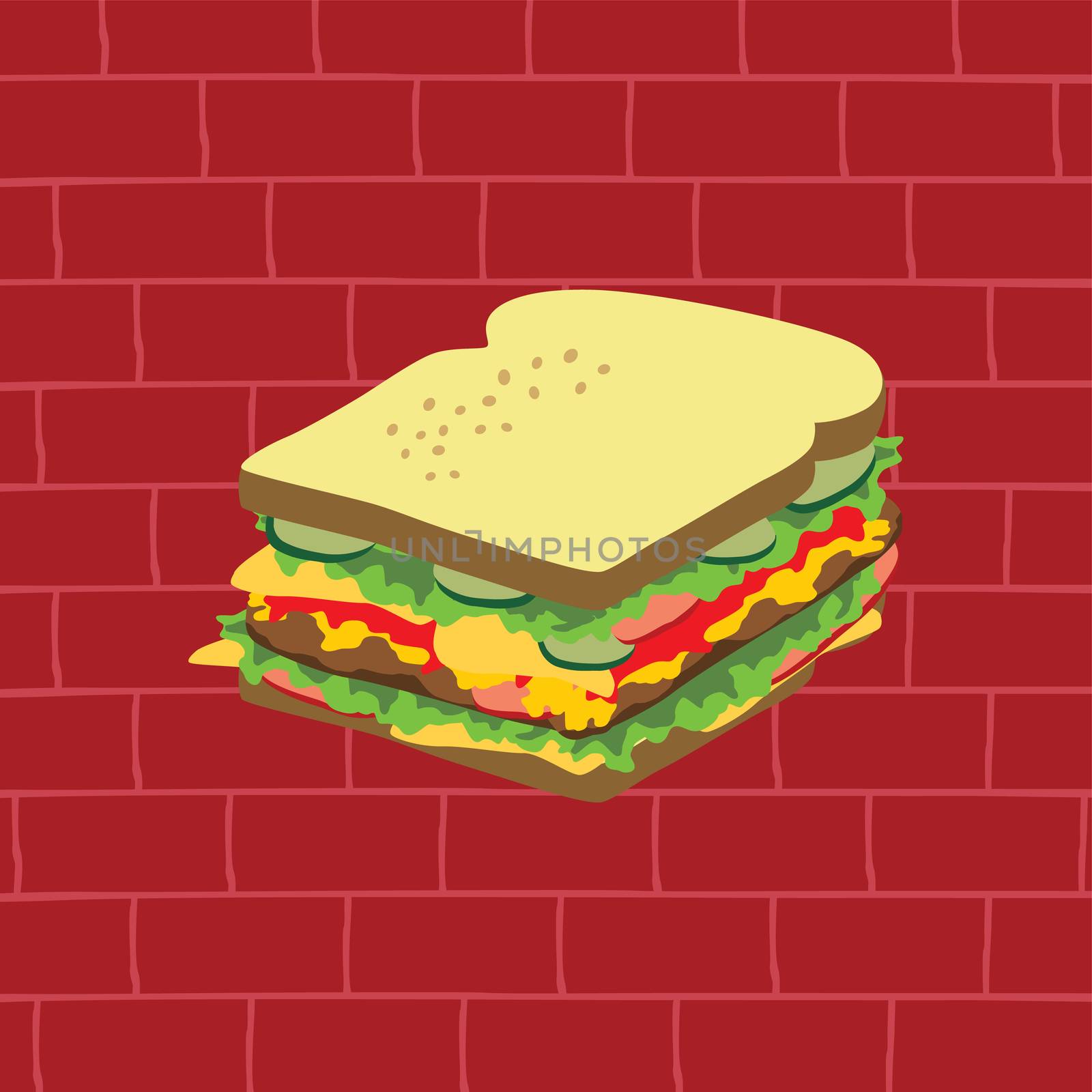 delicious sandwich theme by vector1st
