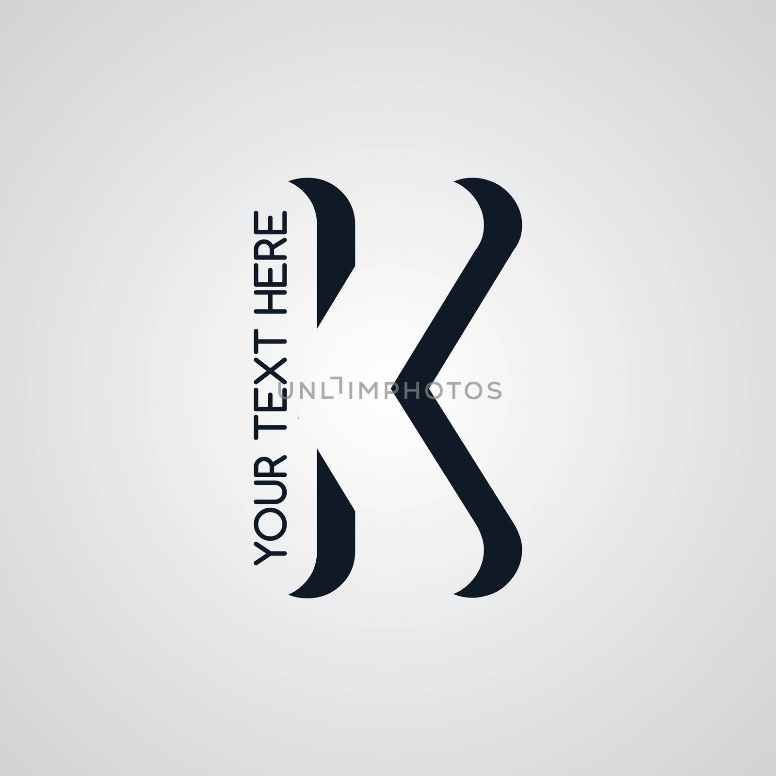 single letter theme logotype vector art illustration