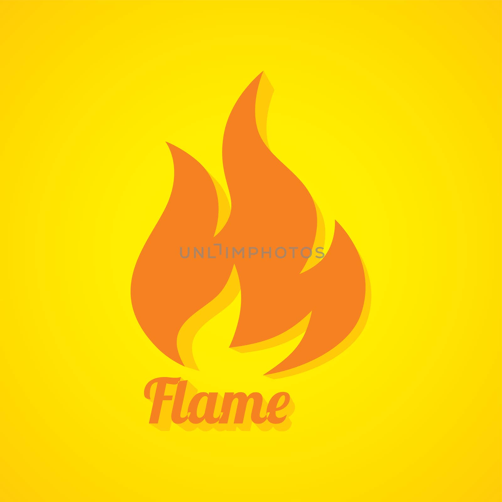 flaming fire theme by vector1st