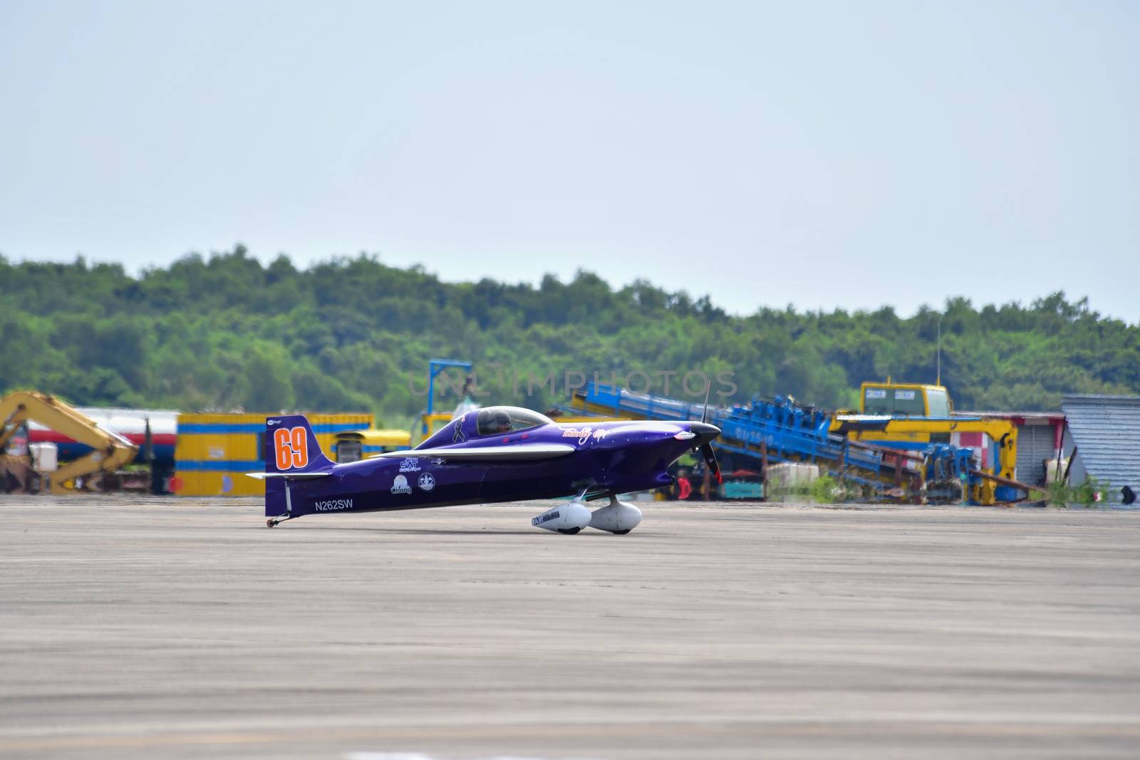 CHONBURI - NOVEMBER 20 : Philip Goforth pilot of USA with Stratocaster aircraft in Air Race 1 Thailand at U-Tapao International Airport on November 20, 2016 in Chonburi, Thailand.