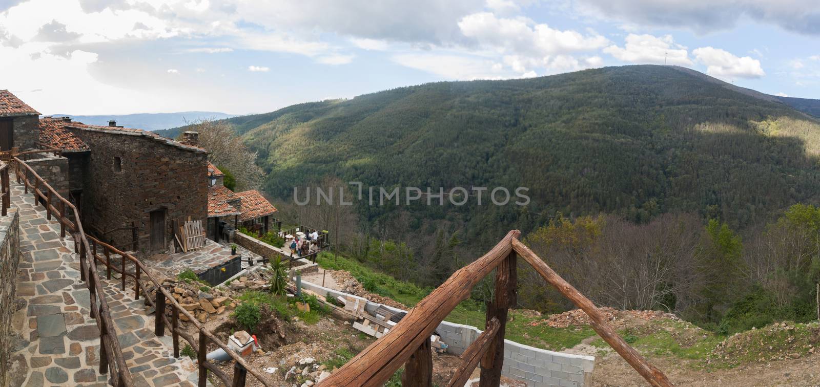 Typical schist homes located in the region of Lousa, Portugal.