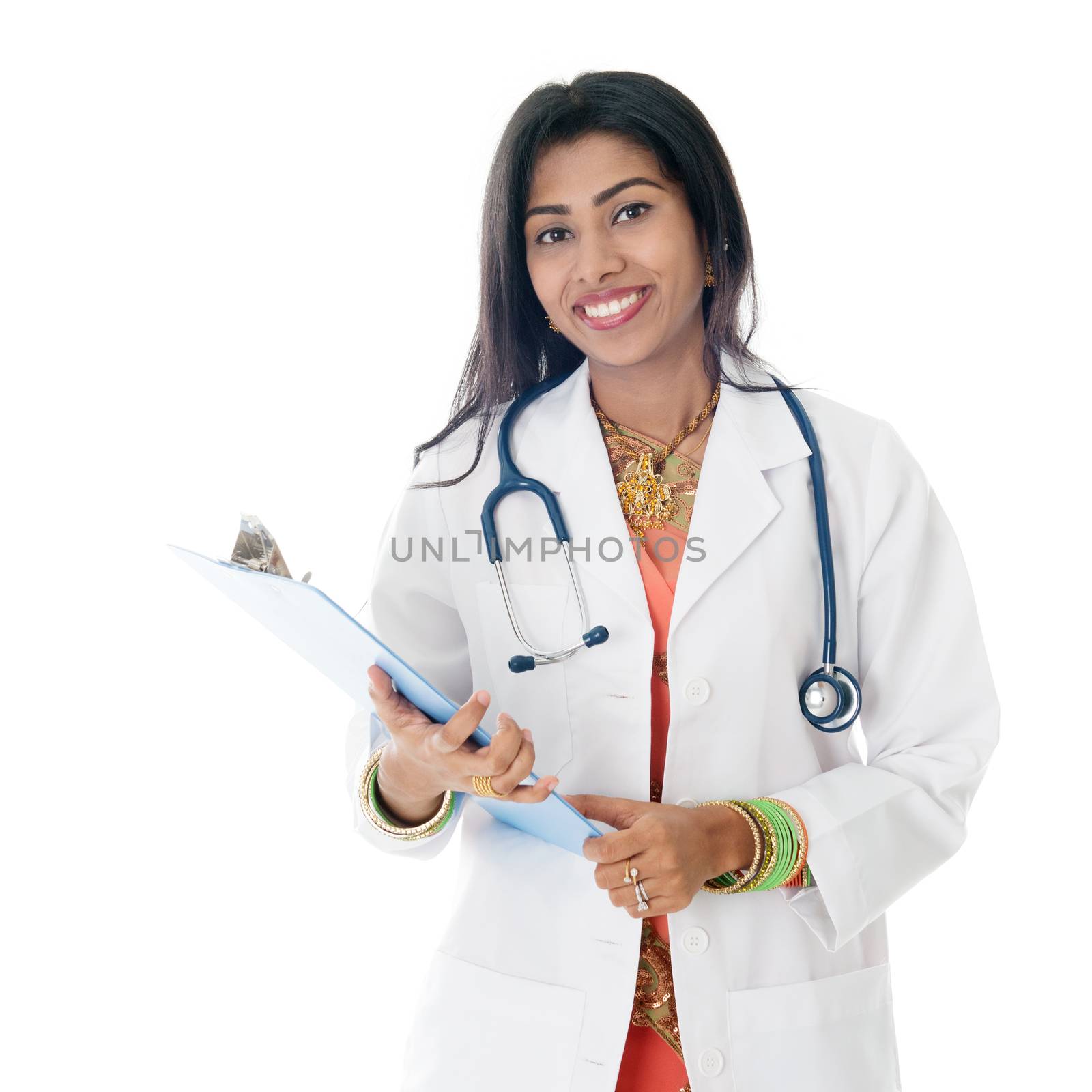 Indian female medical doctor portrait by szefei