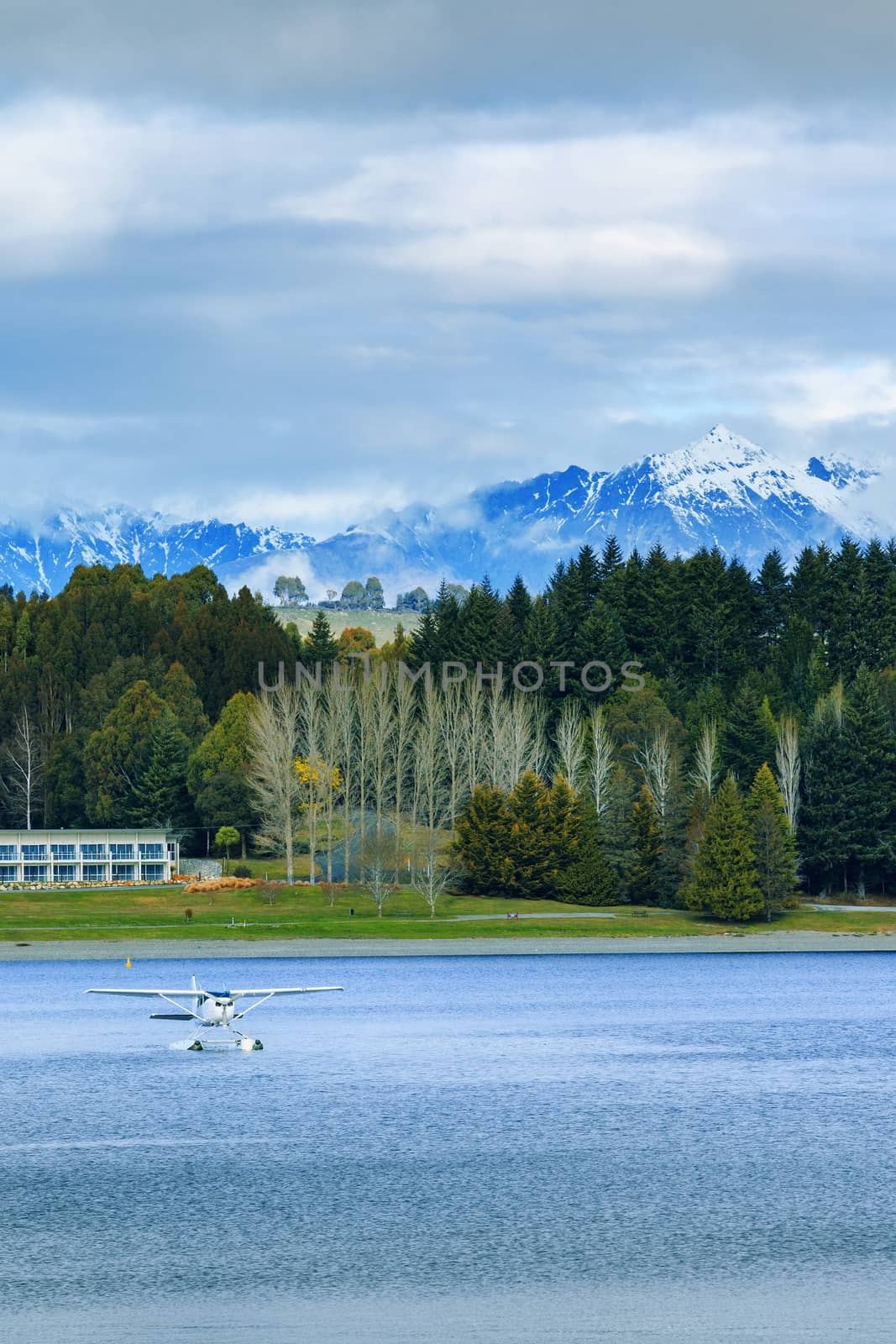 land scape and natural mountain view point of lake te anau south island new zealand