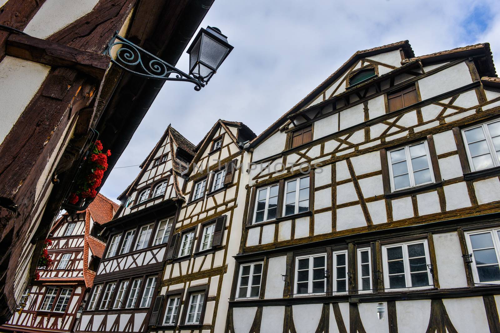 Strasbourg, water canal in Petite France area, Alsace, Bas Rhin