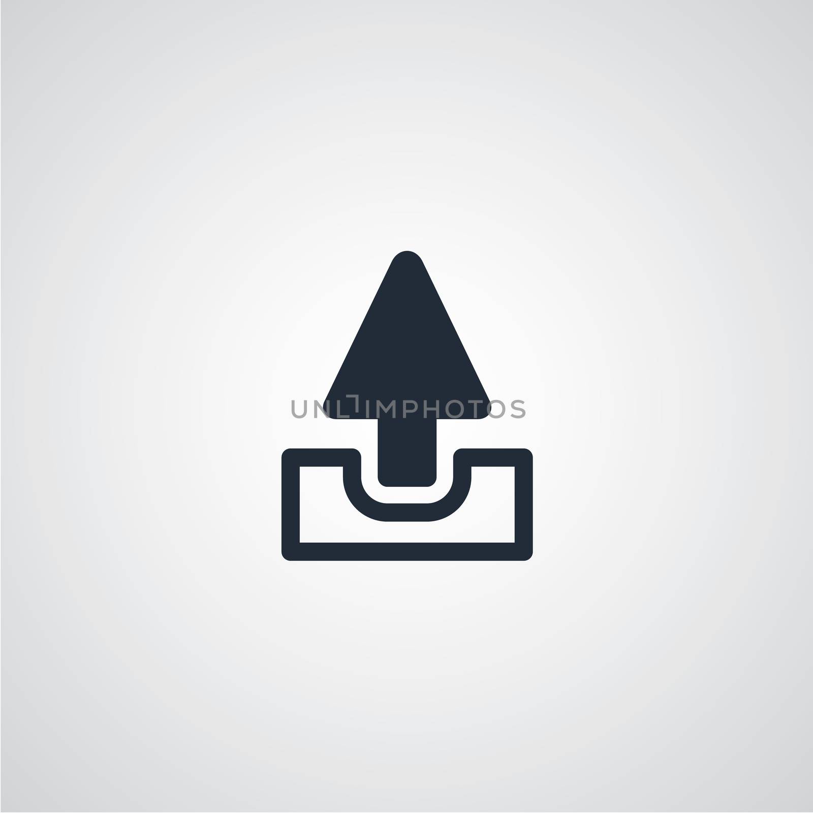 upload flat icon by vector1st