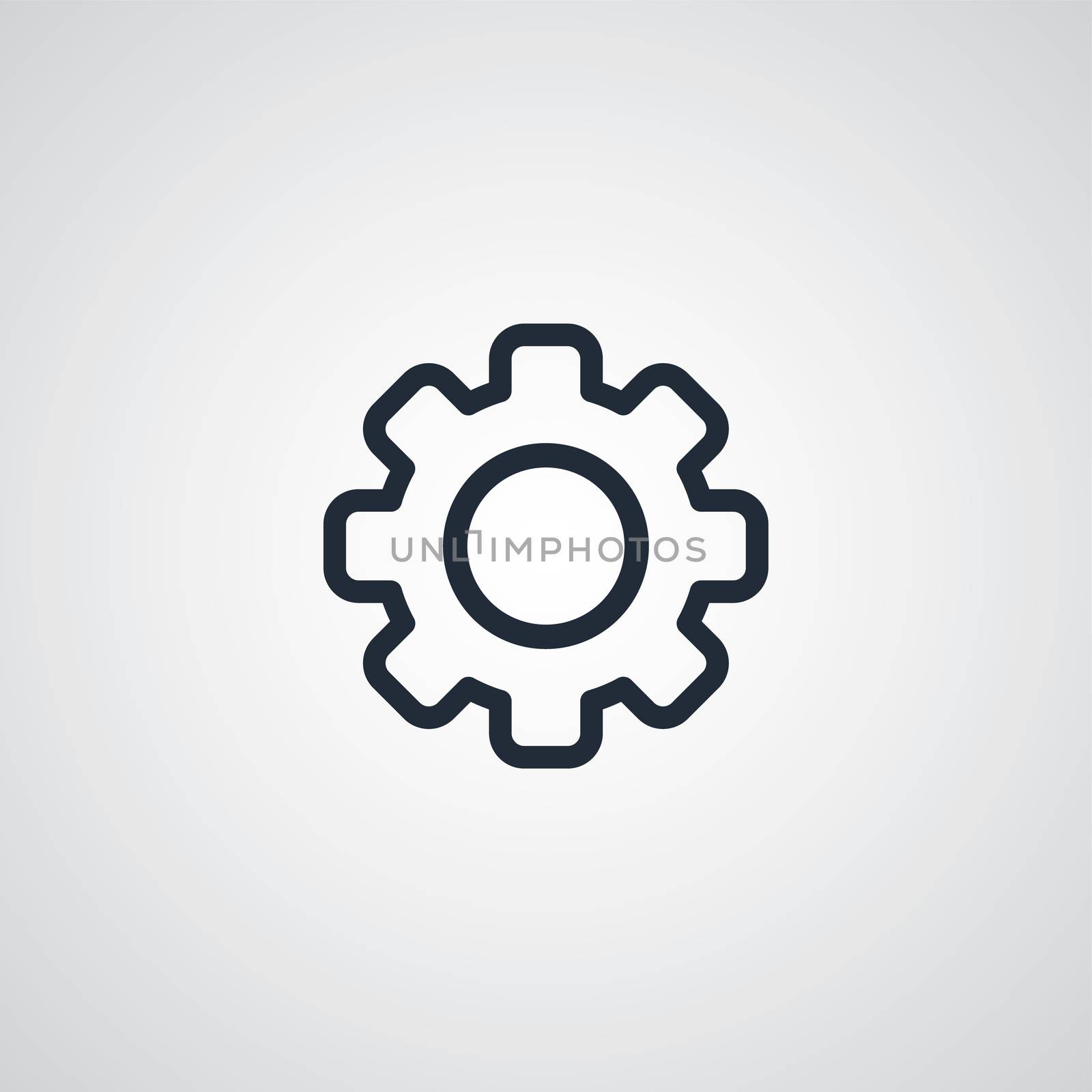 settings flat icon by vector1st
