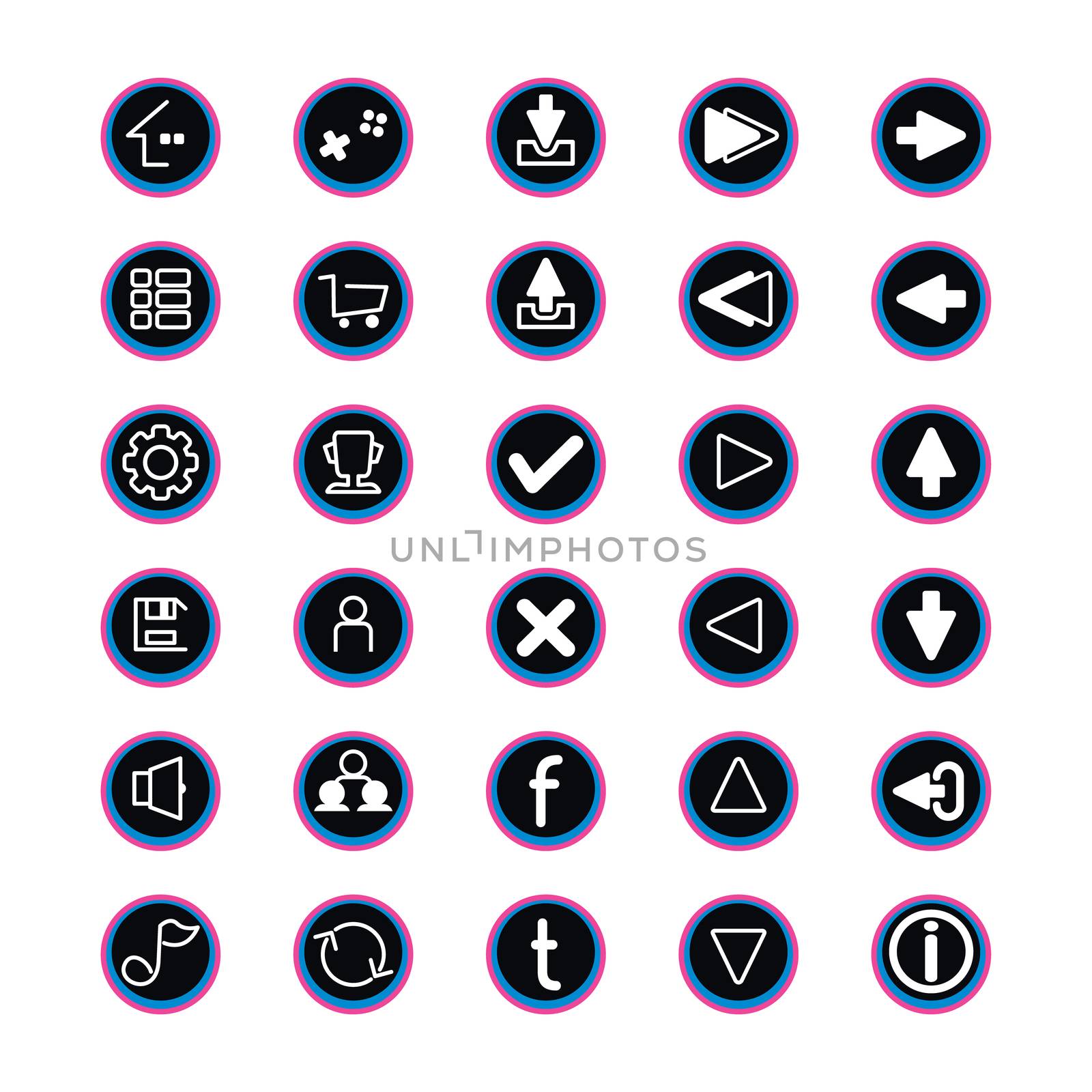 flat icon set by vector1st
