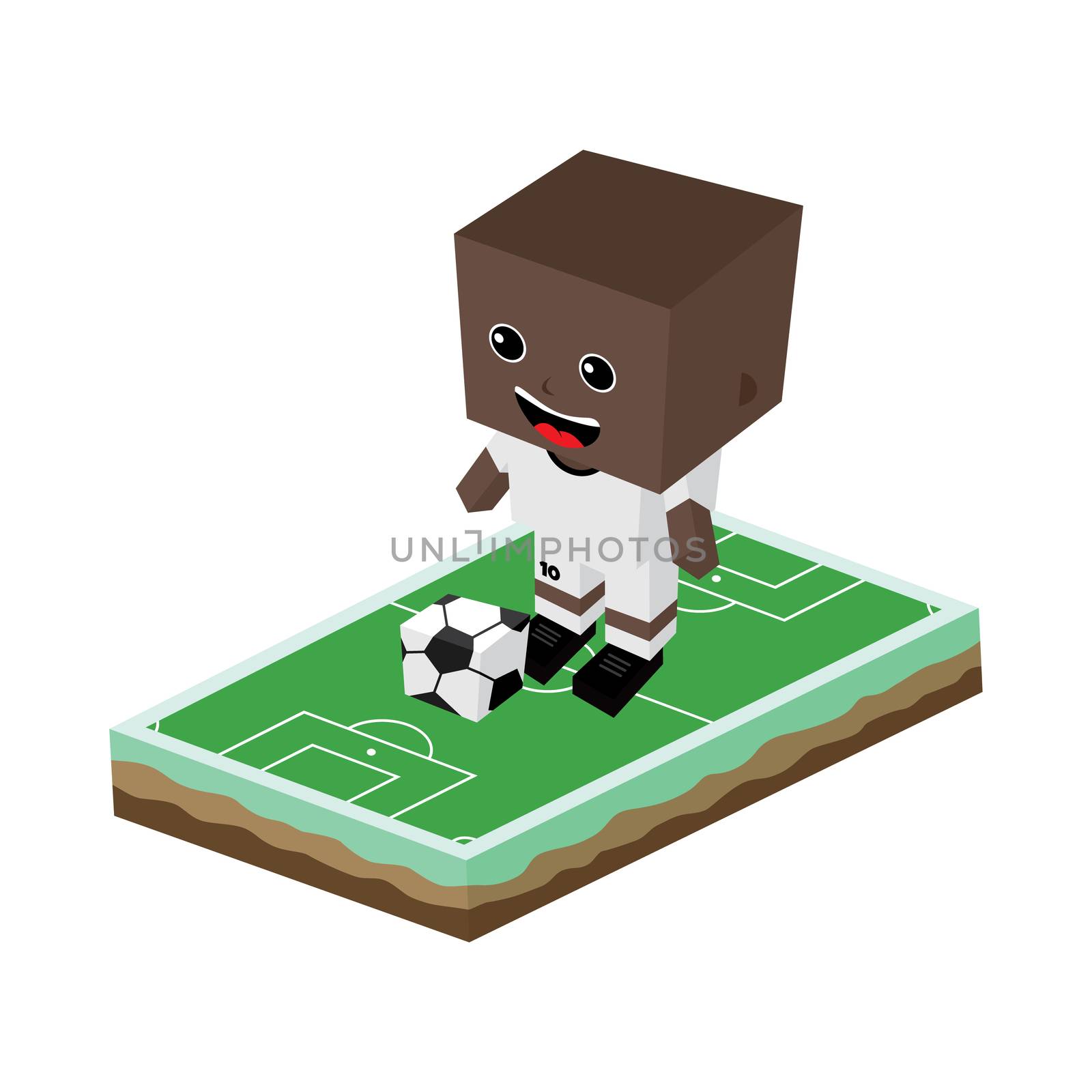 cartoon soccer player by vector1st