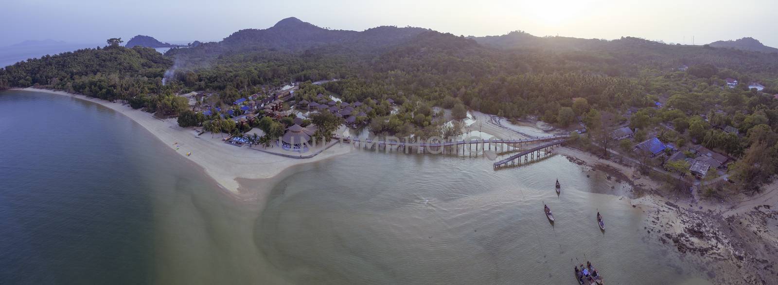 aerial view of koh payam island ranong southern of thailand