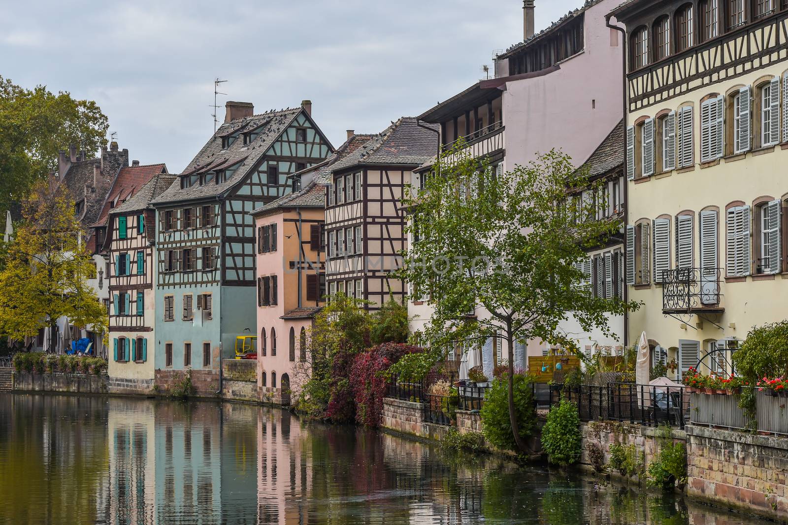 Strasbourg, Strasbourg, part of nice house in Petite France area. in Petite France area, Alsace, Bas Rhin